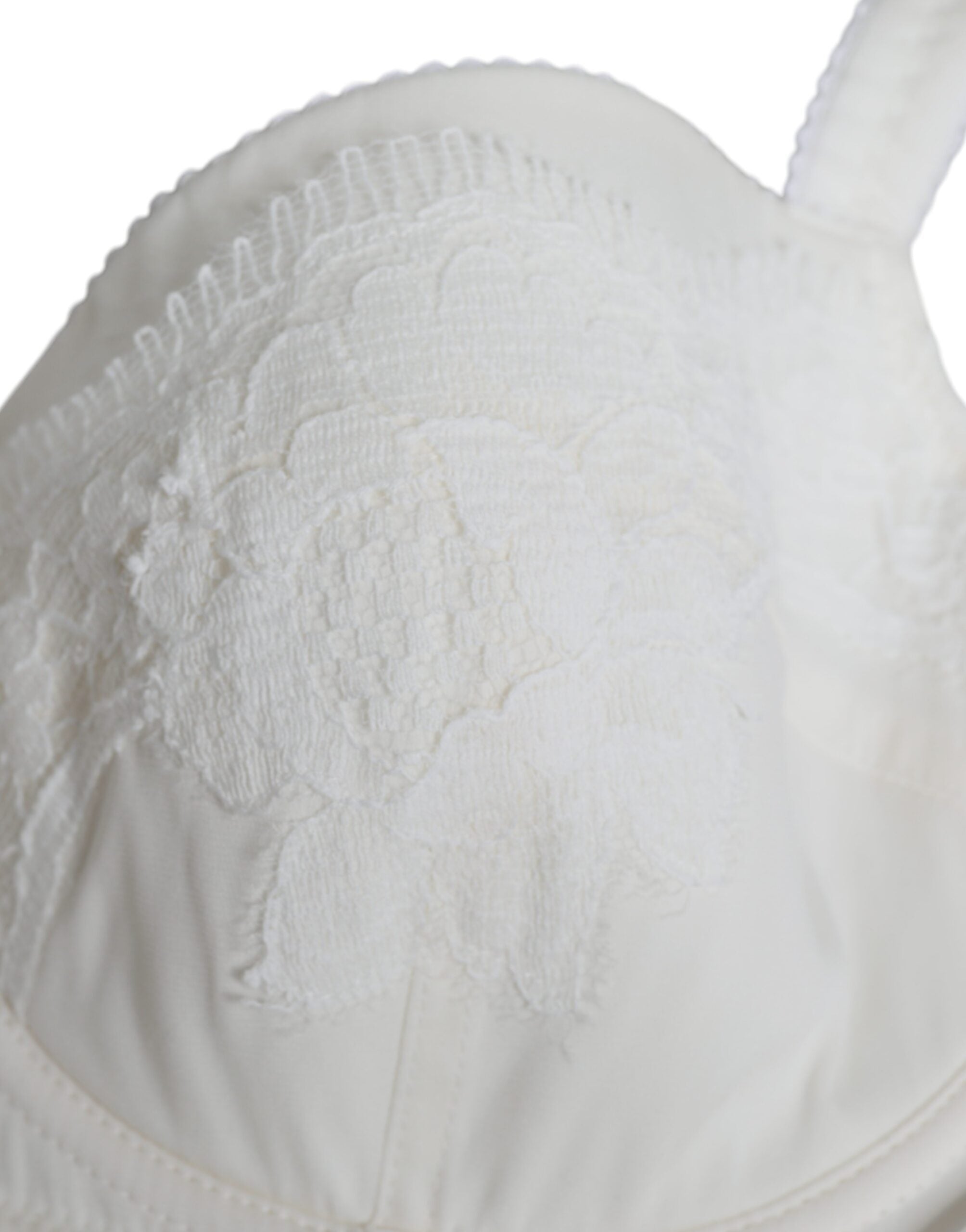 Dolce & Gabbana White Silk Stretch Panties Balconette Bra Underwear-3