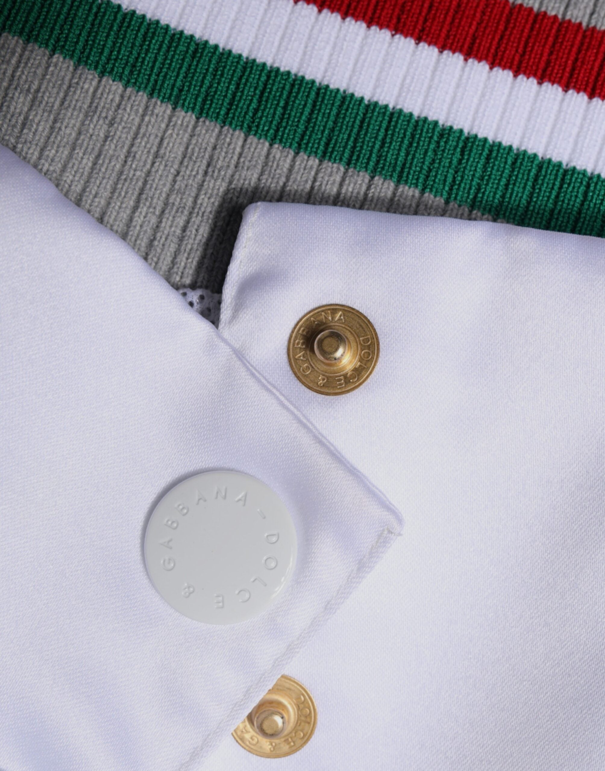 Dolce & Gabbana Multicolor Italia Button Down Bomberjacke-8