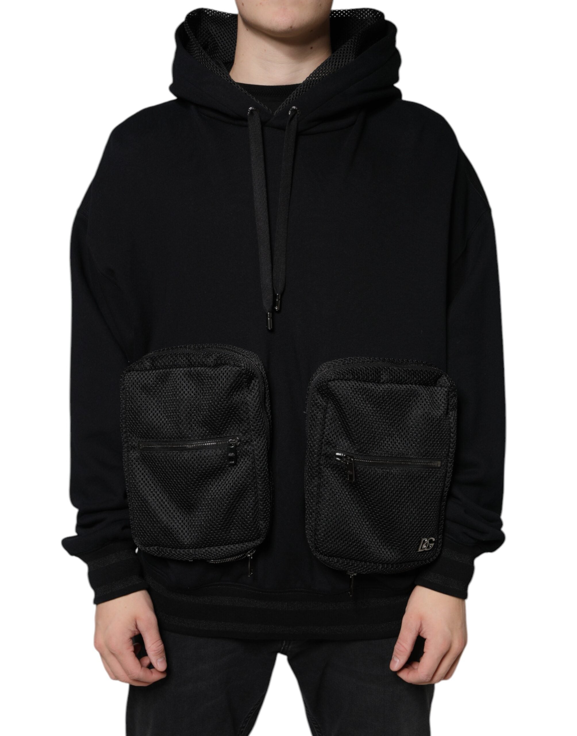 Dolce & Gabbana Schwarzer Kapuzenpullover Männer Sweatshirt Pullover-2