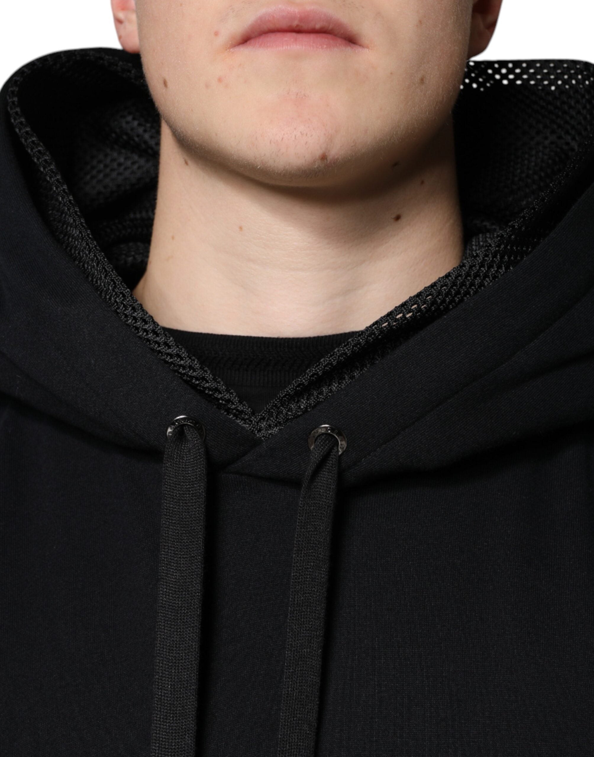 Dolce & Gabbana Schwarzer Kapuzenpullover Männer Sweatshirt Pullover-5