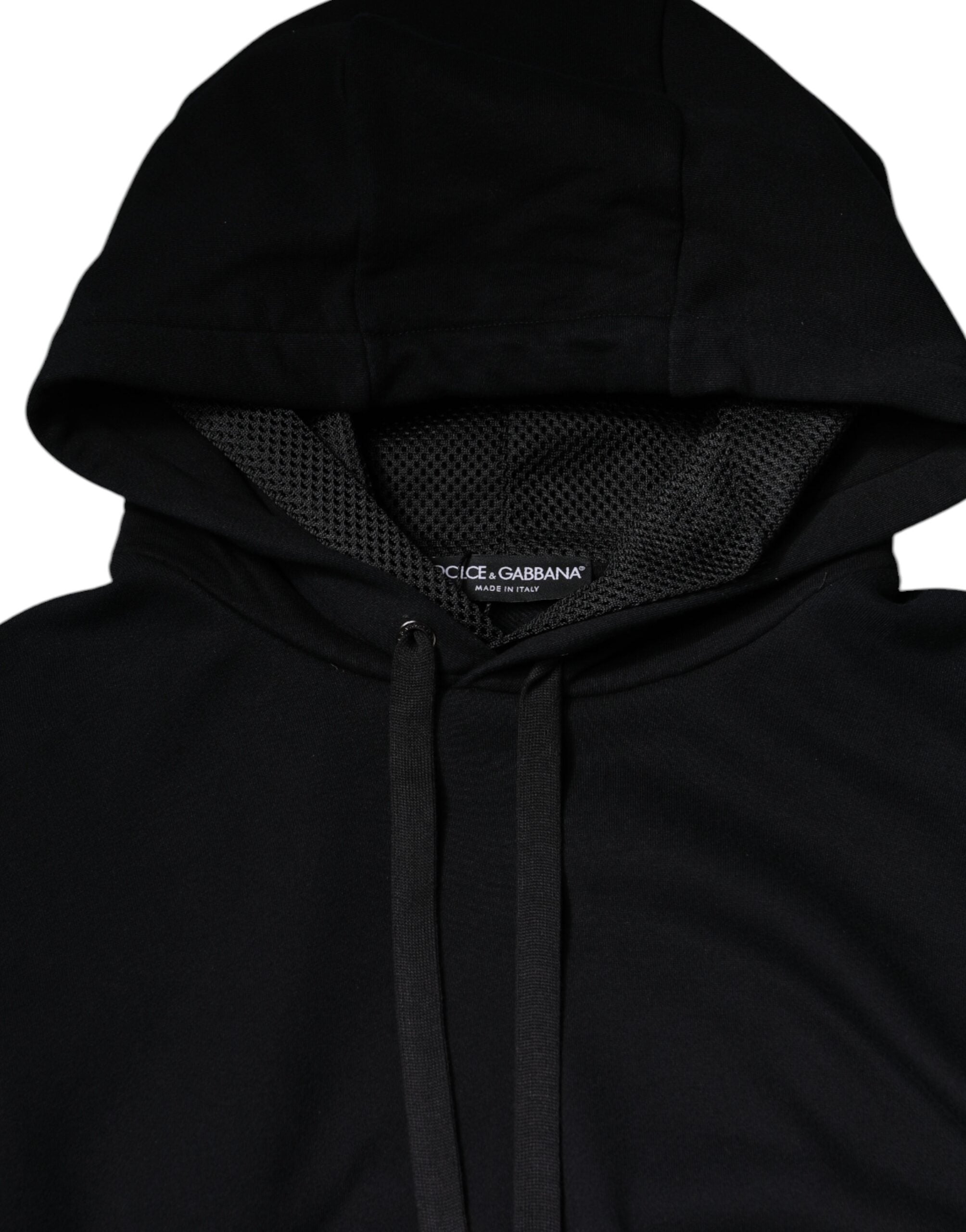 Dolce & Gabbana Schwarzer Kapuzenpullover Männer Sweatshirt Pullover-7