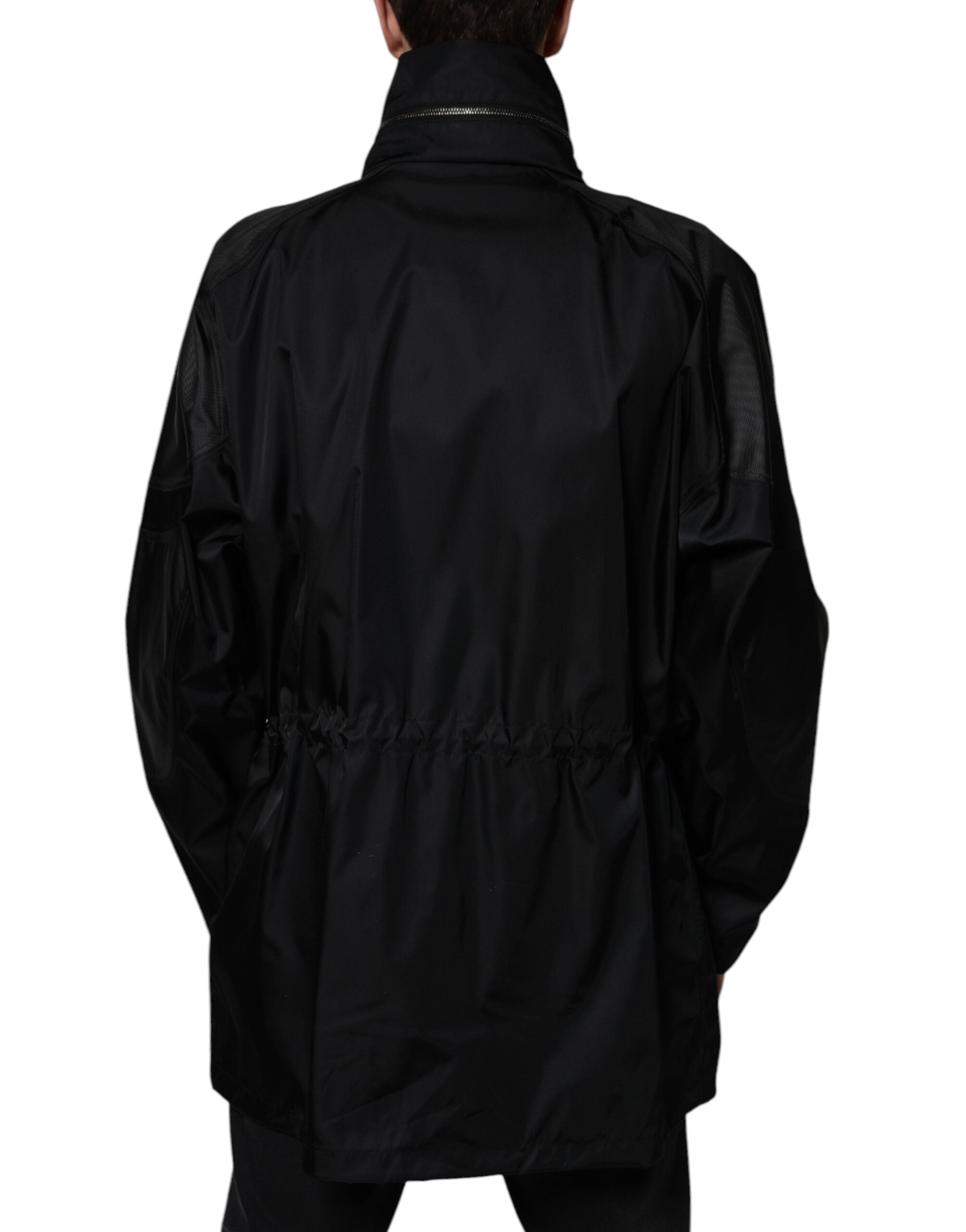 Dolce & Gabbana Black Nylon Winter Men's Parka Coat Jacket-3
