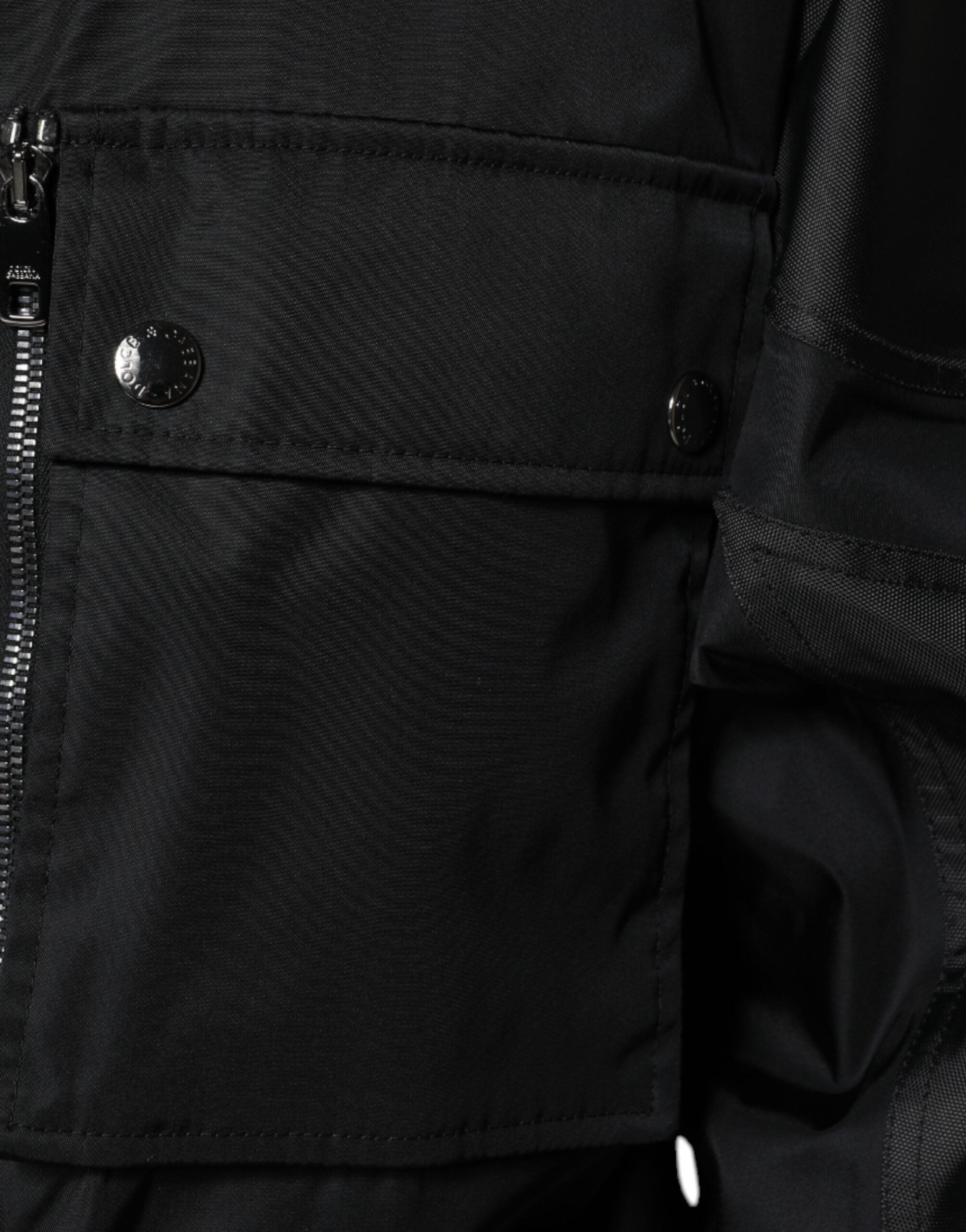 Dolce & Gabbana Black Nylon Winter Men's Parka Coat Jacket-6