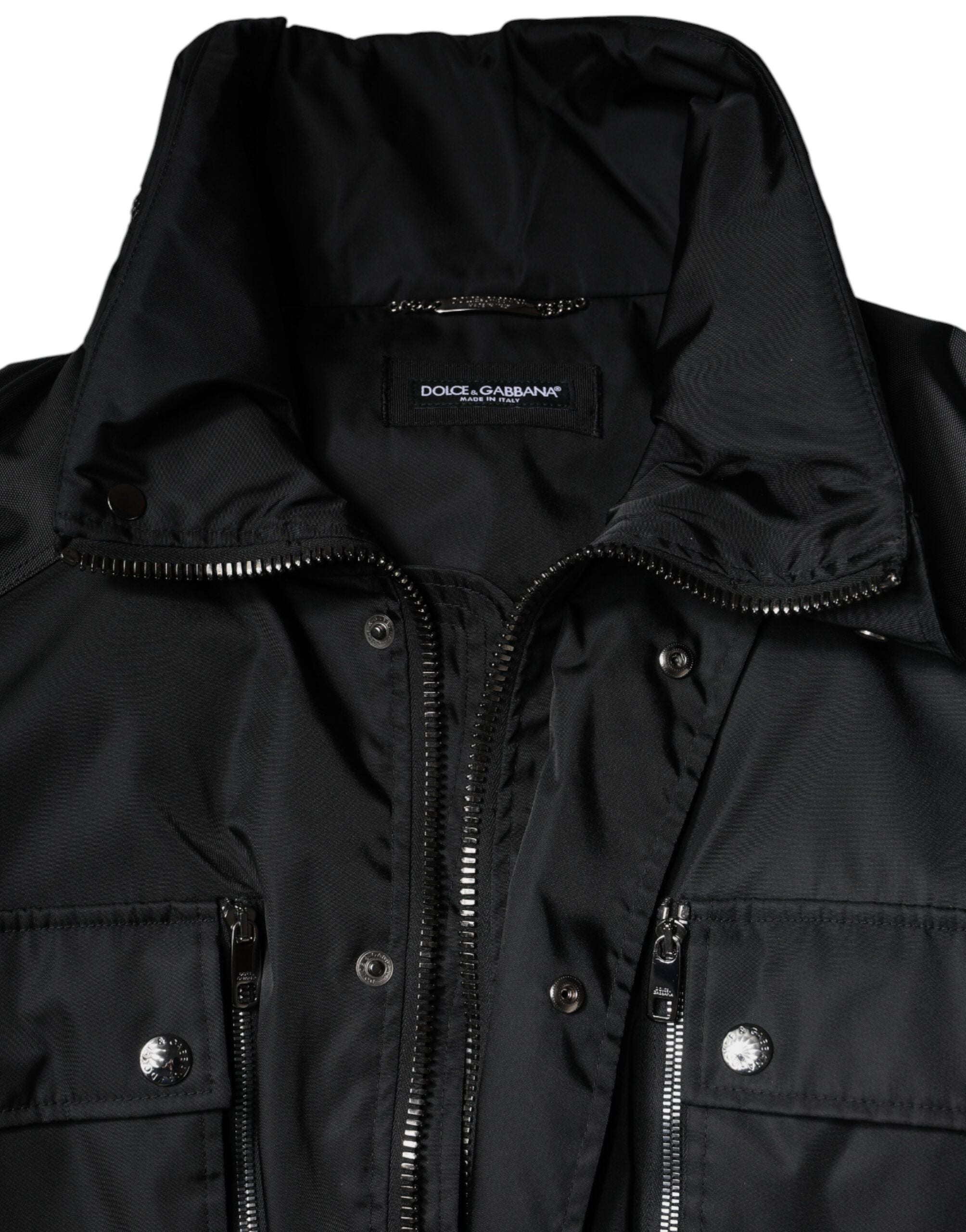 Dolce & Gabbana Black Nylon Winter Men's Parka Coat Jacket-8
