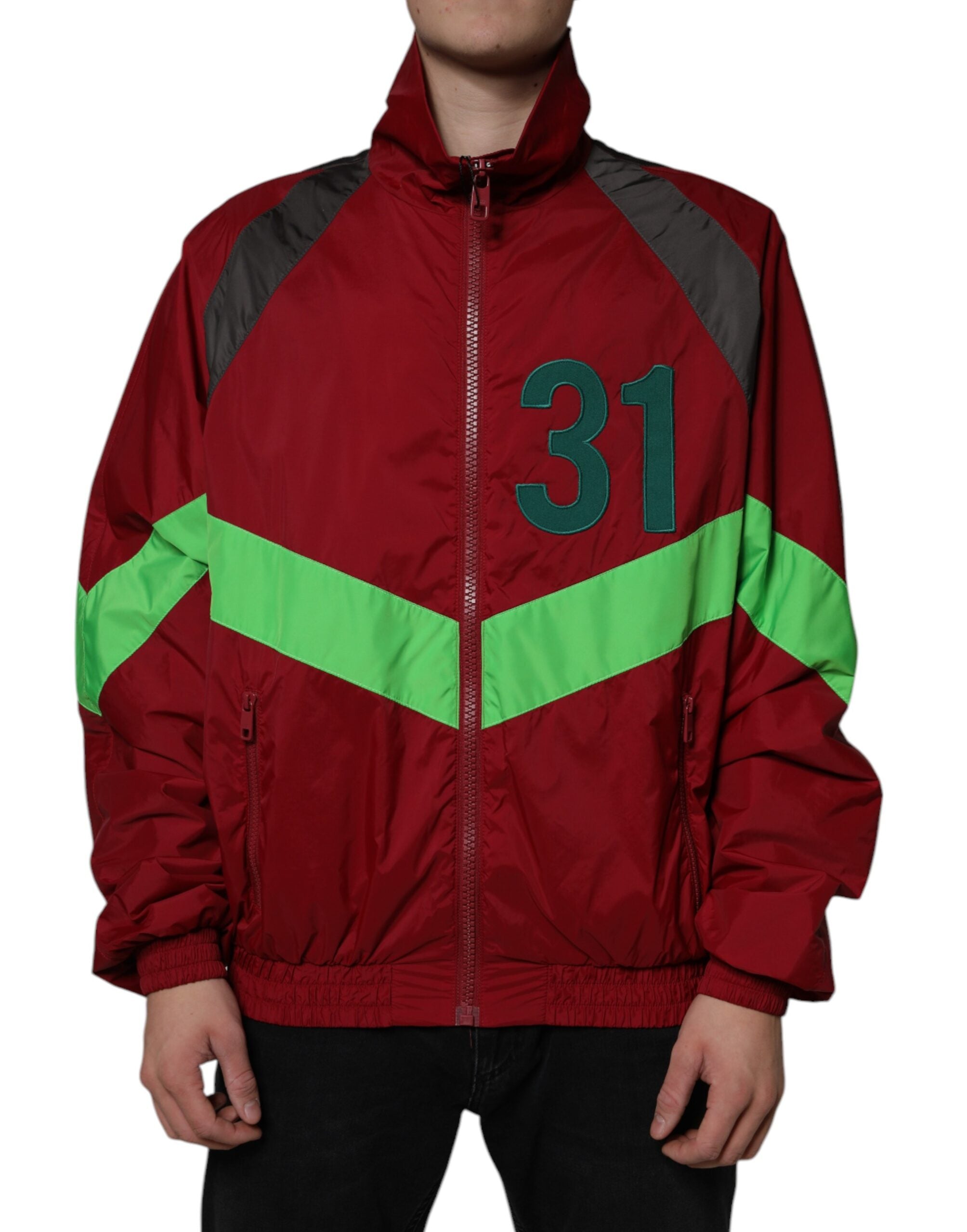 Dolce & Gabbana Multicolor Nylon Windbreaker Jacke mit durchgehendem Reißverschluss-2