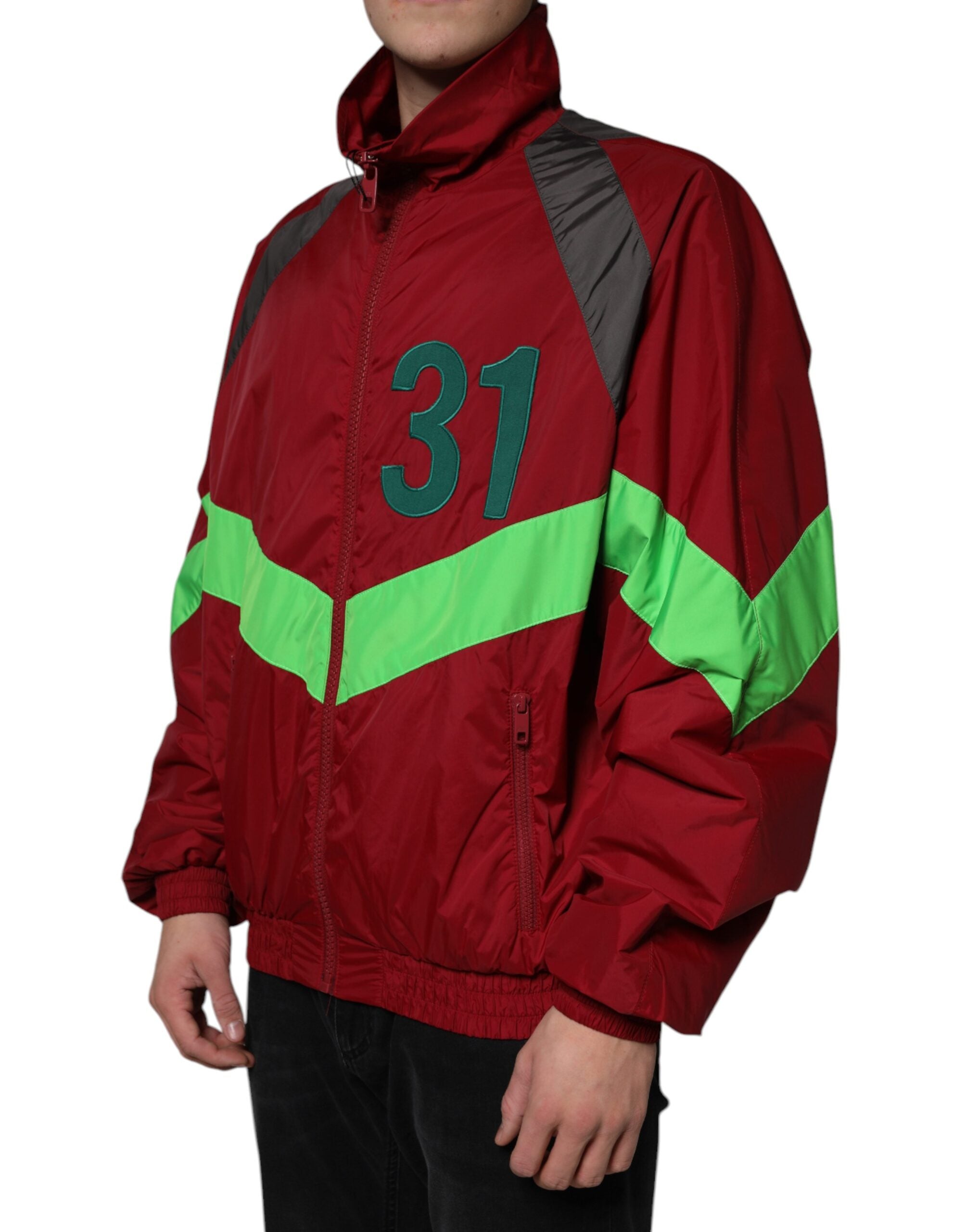 Dolce & Gabbana Multicolor Nylon Windbreaker Jacke mit durchgehendem Reißverschluss-3