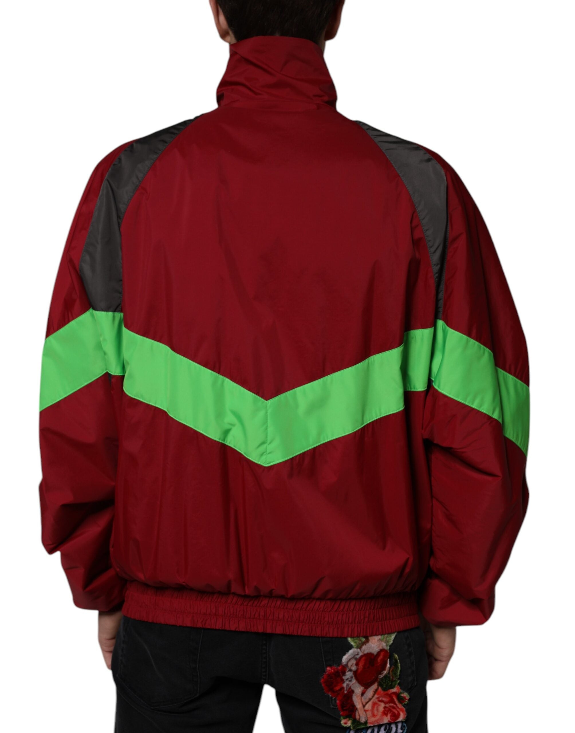 Dolce & Gabbana Multicolor Nylon Windbreaker Jacke mit durchgehendem Reißverschluss-4