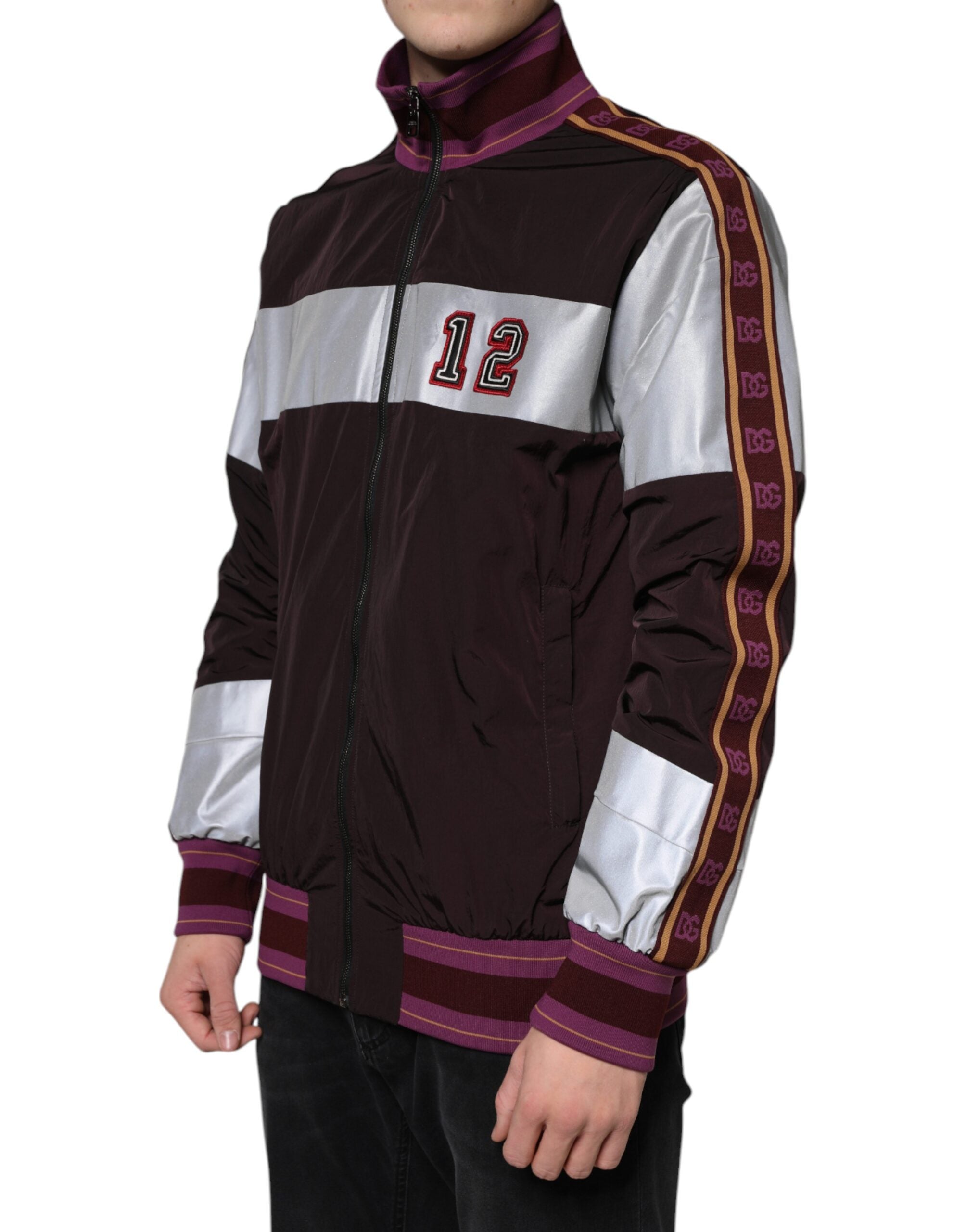 Dolce & Gabbana Multicolor Full Zip Jersey Men's Bomber Jacket-3