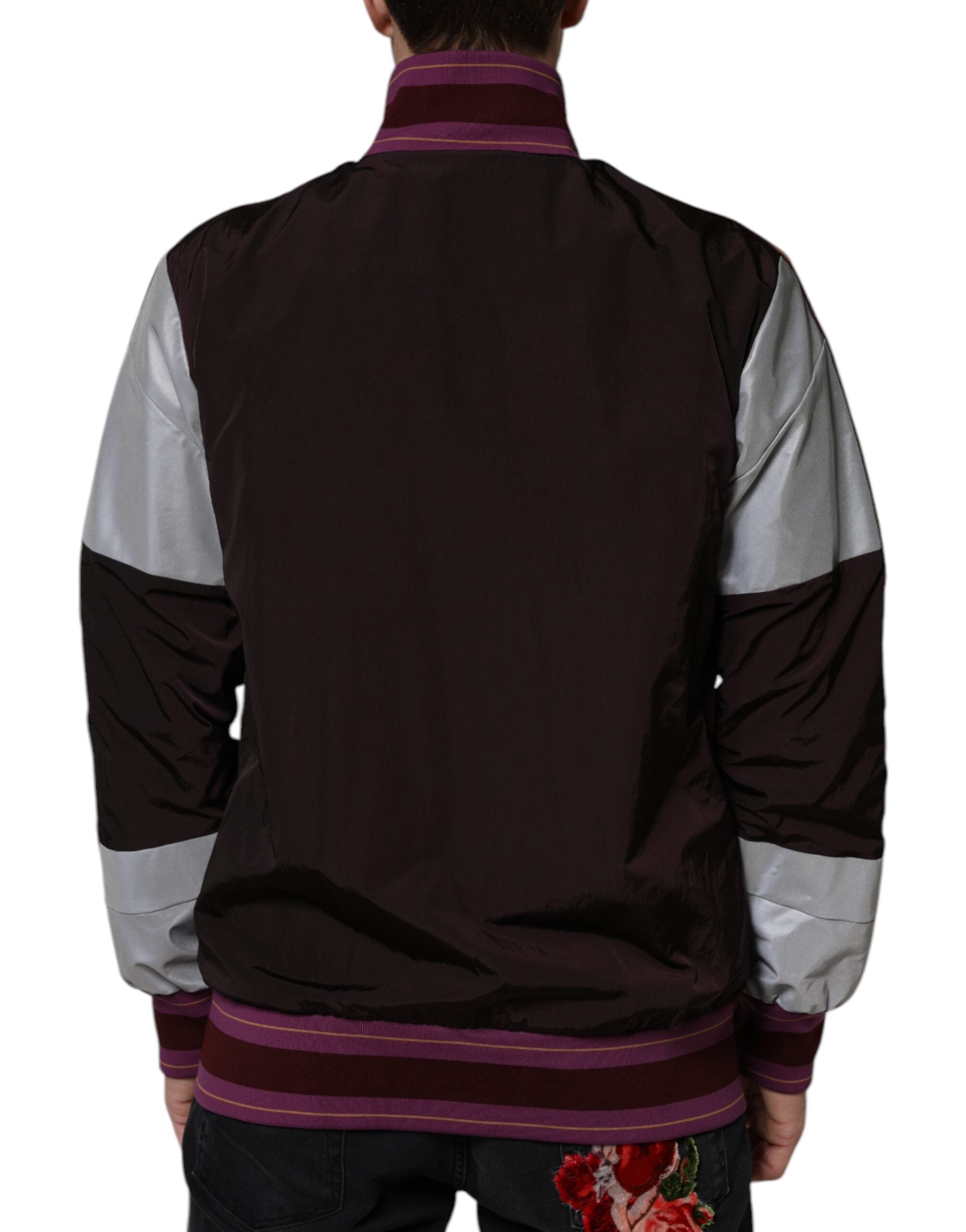 Dolce & Gabbana Multicolor Full Zip Jersey Men's Bomber Jacket-4