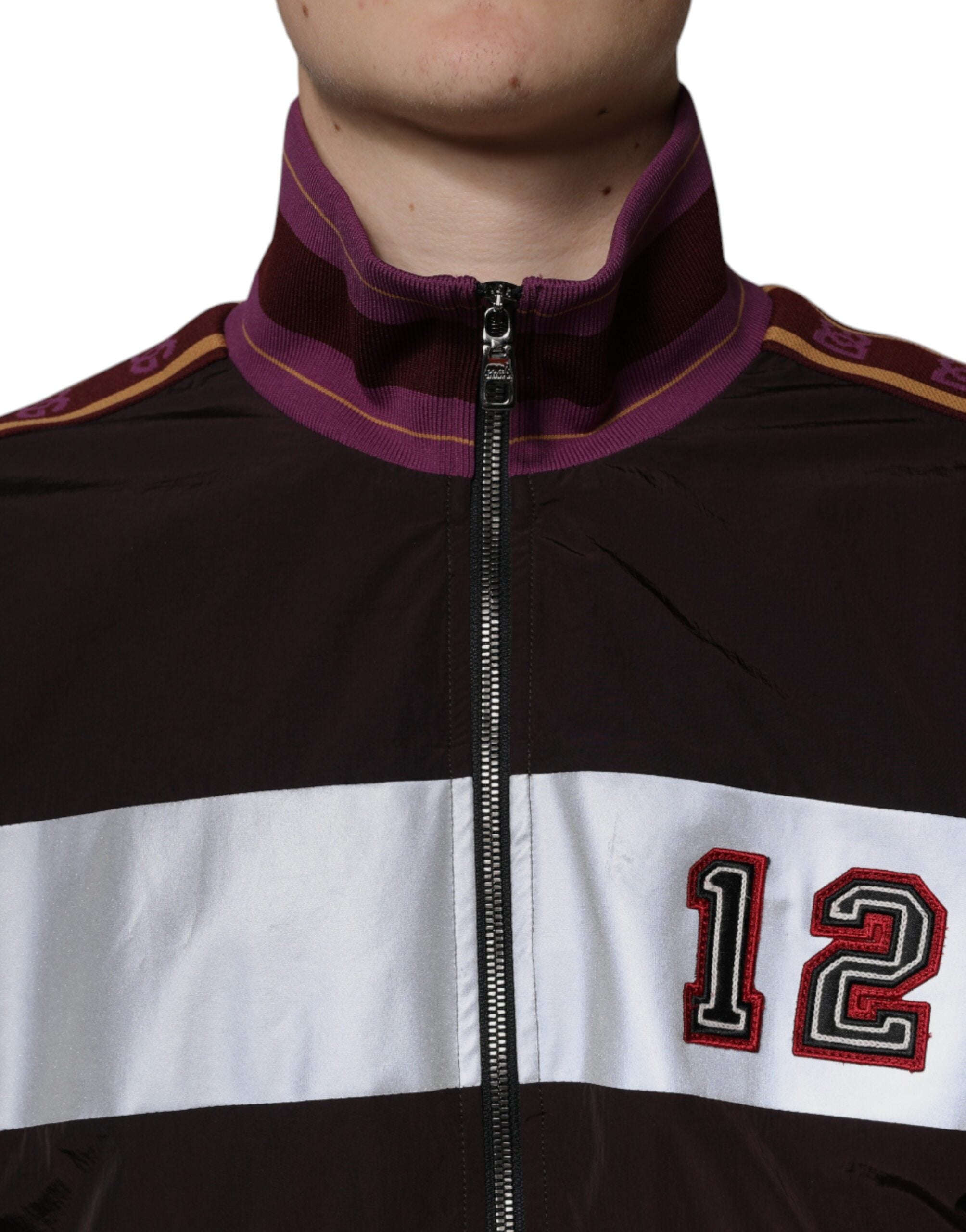 Dolce & Gabbana Multicolor Full Zip Jersey Men's Bomber Jacket-5