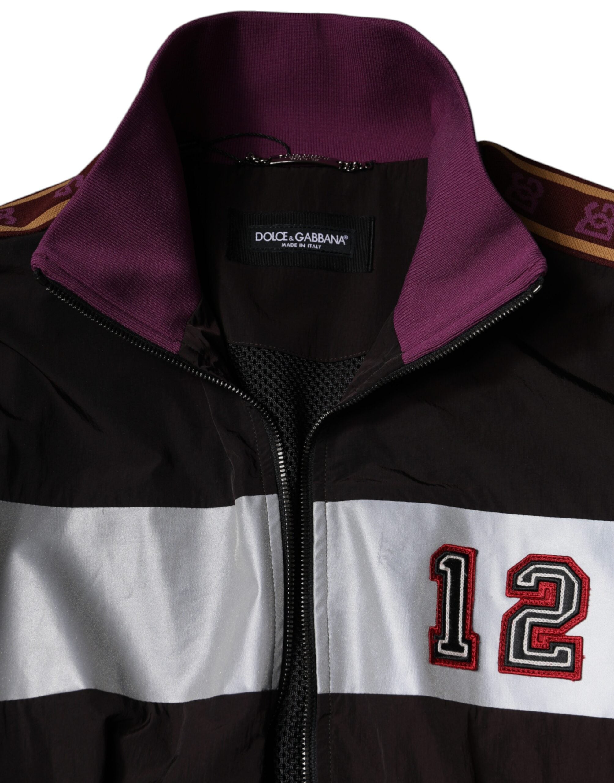 Dolce & Gabbana Multicolor Full Zip Jersey Men's Bomber Jacket-7