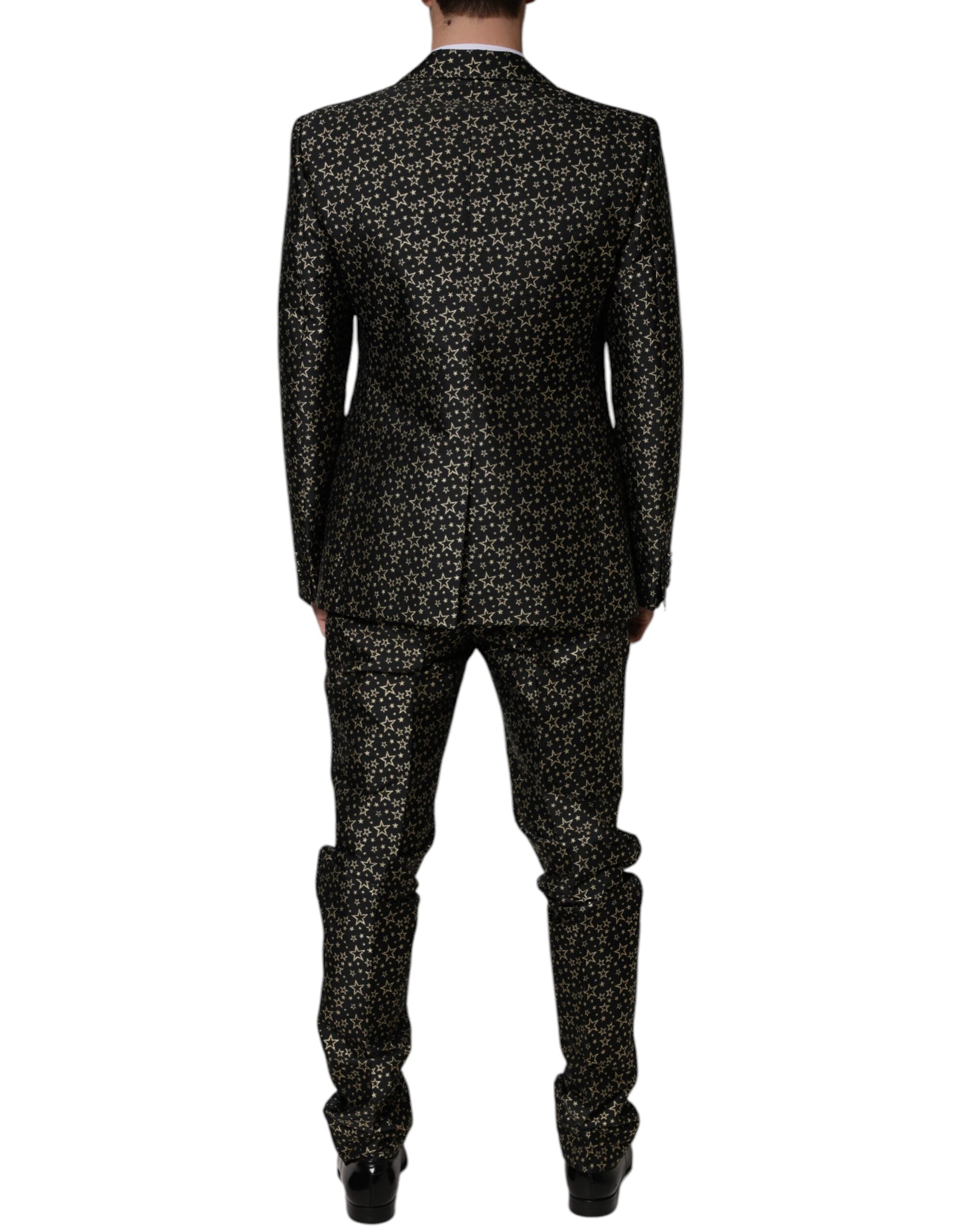 Dolce & Gabbana Black Star Jacquard SICILIA 2-Piece Suit-3