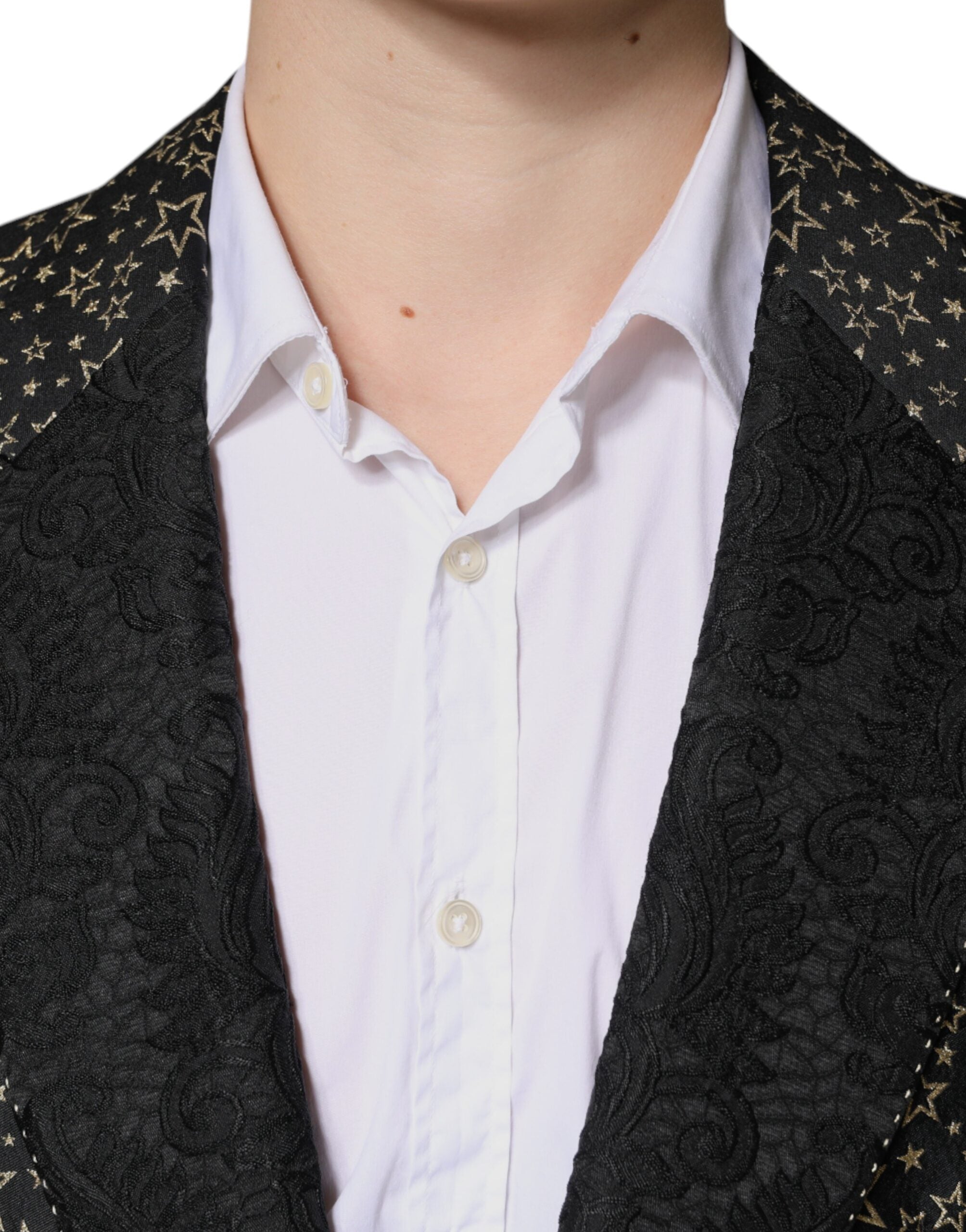 Dolce & Gabbana Black Star Jacquard SICILIA 2-Piece Suit-5