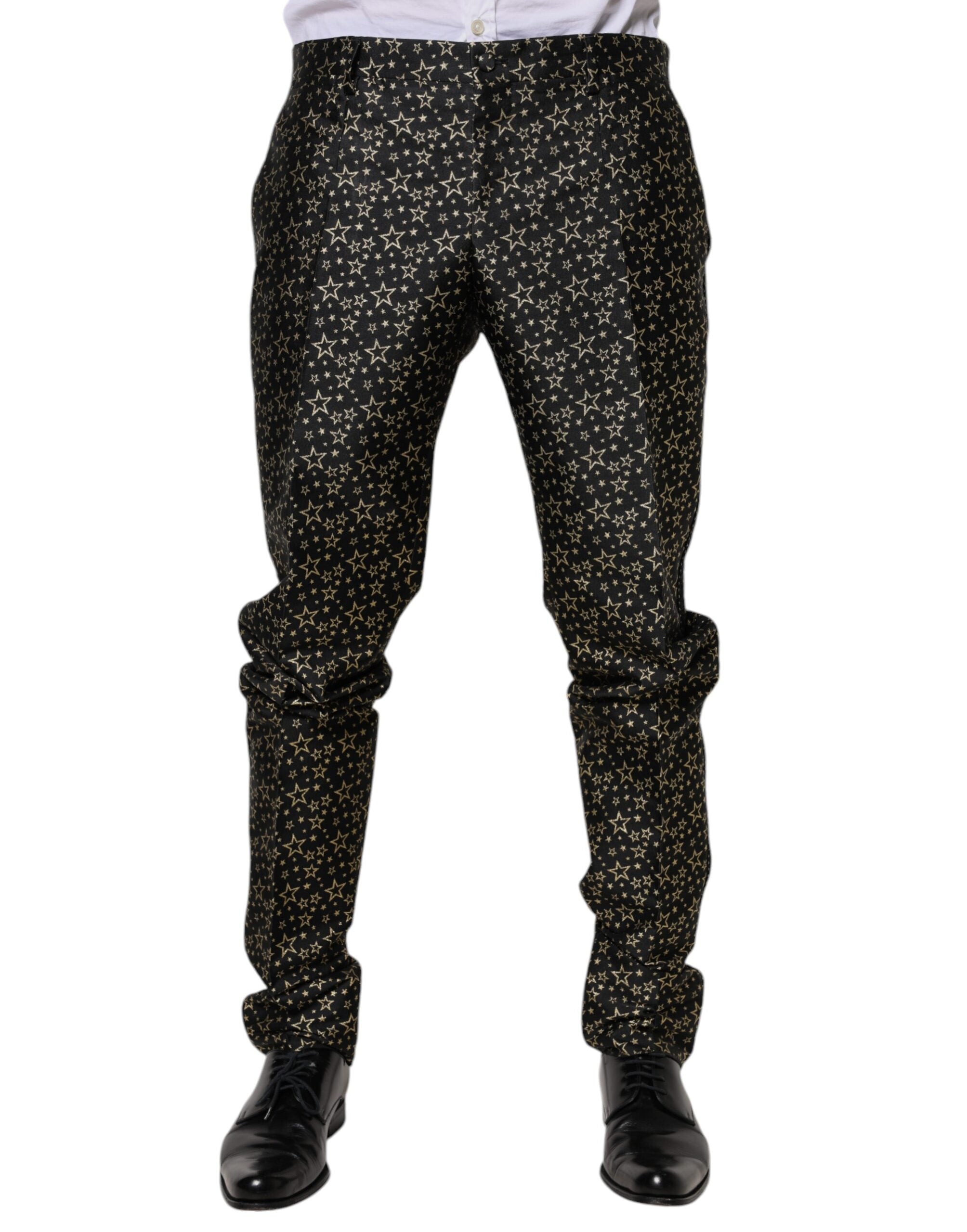 Dolce & Gabbana Black Star Jacquard SICILIA 2-Piece Suit-7