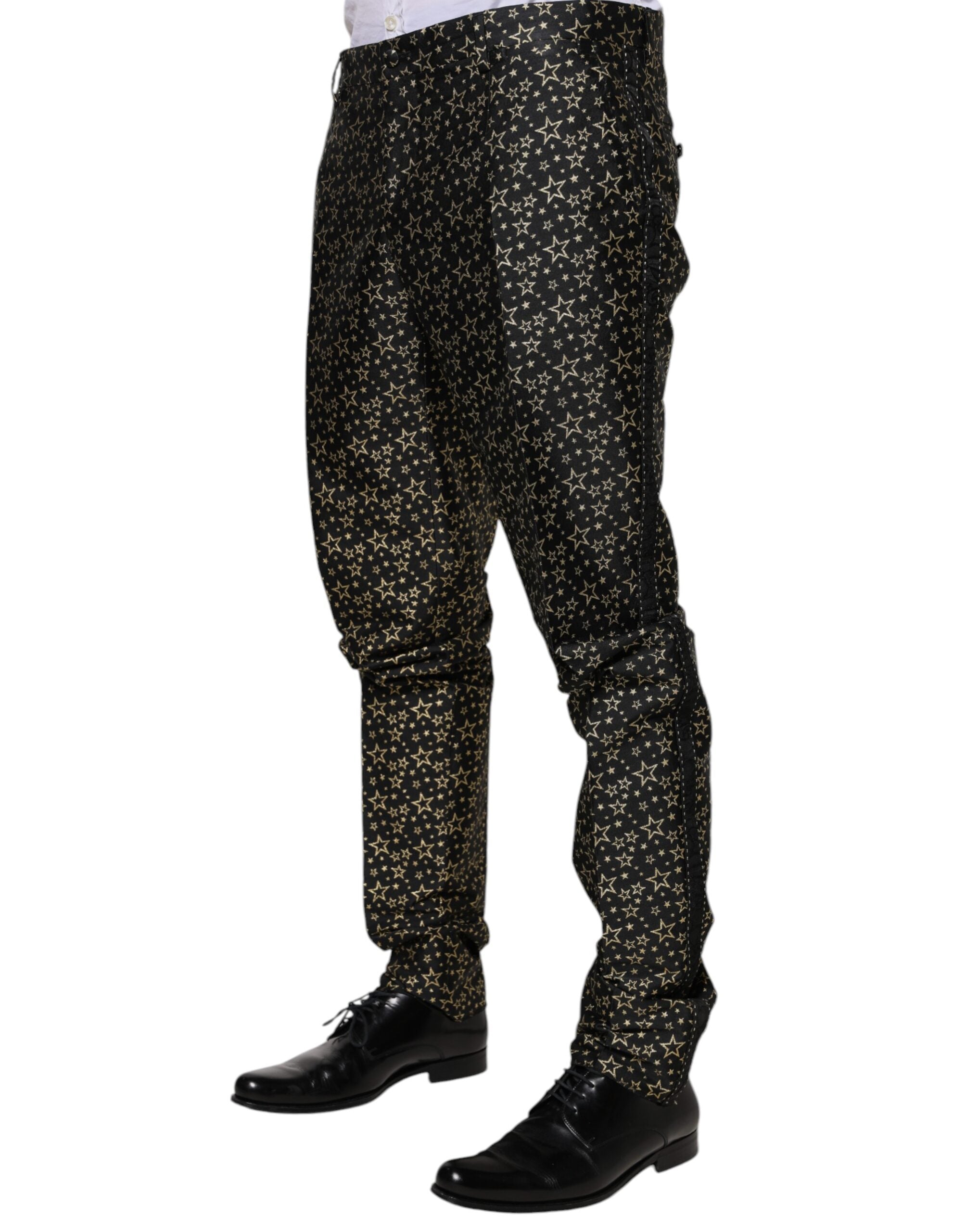 Dolce & Gabbana Black Star Jacquard SICILIA 2-Piece Suit-8