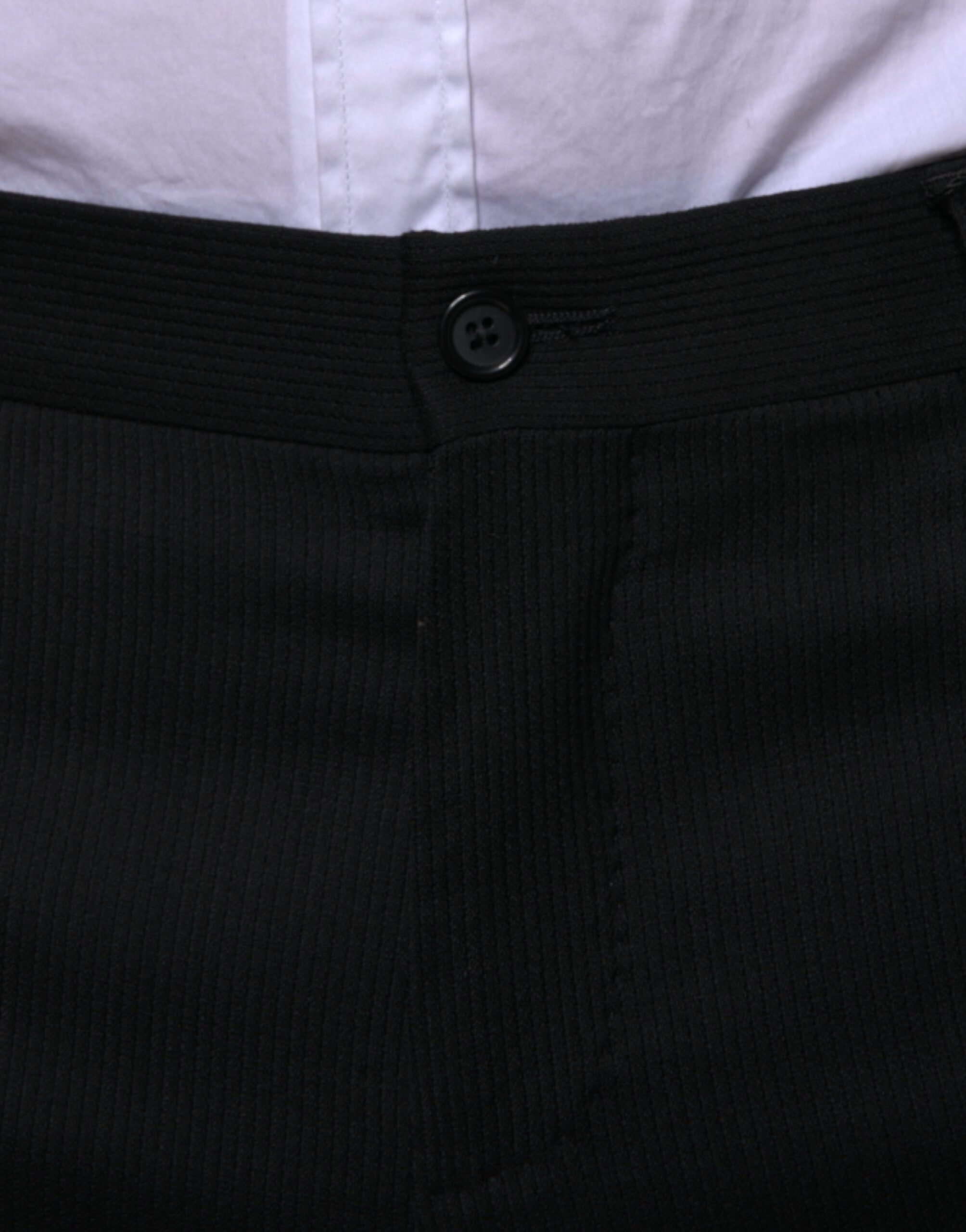 Dolce & Gabbana Black Wool Skinny Formal Dress Pants-5