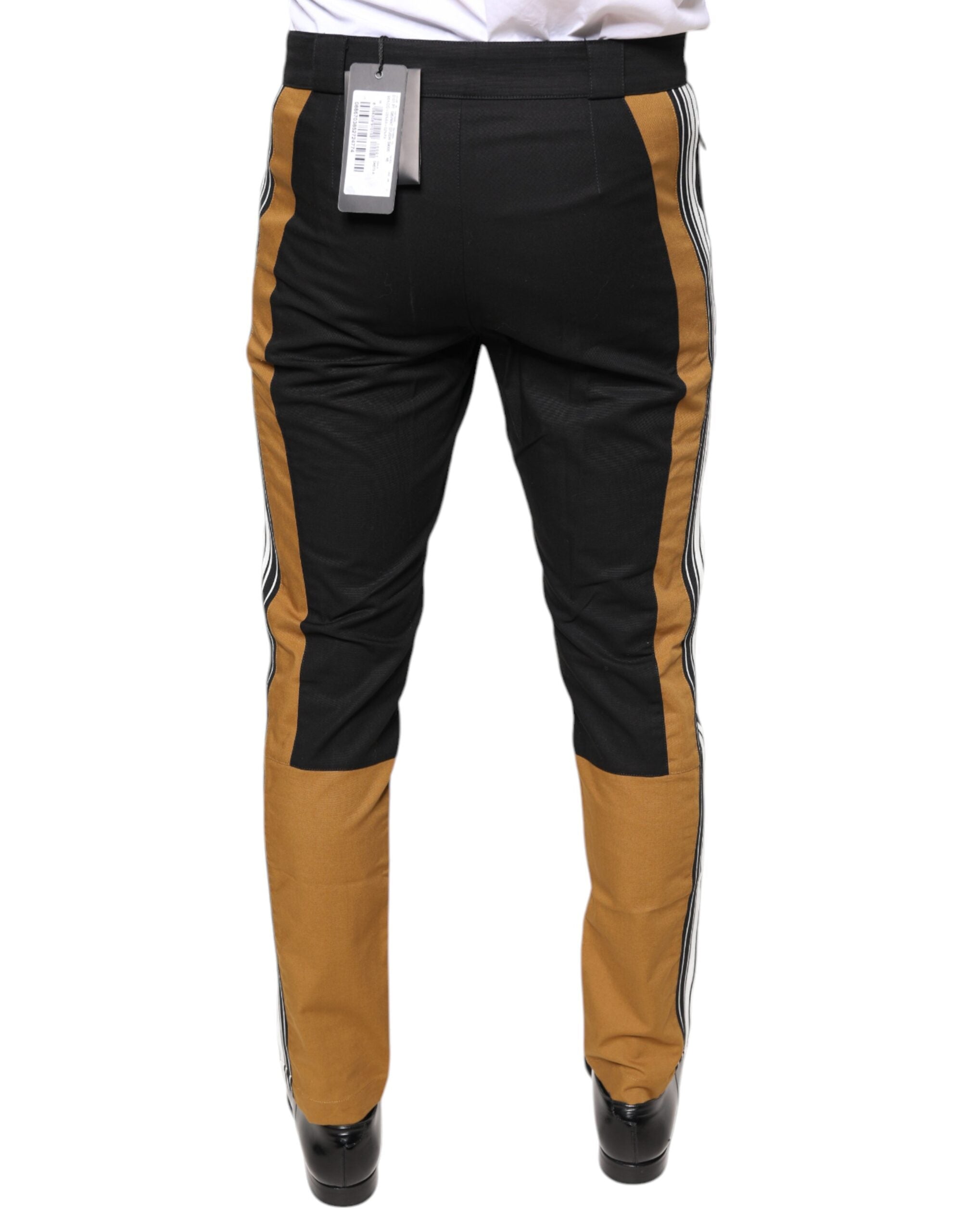 Dolce & Gabbana Multicolor striped skinny jeans in cotton-4