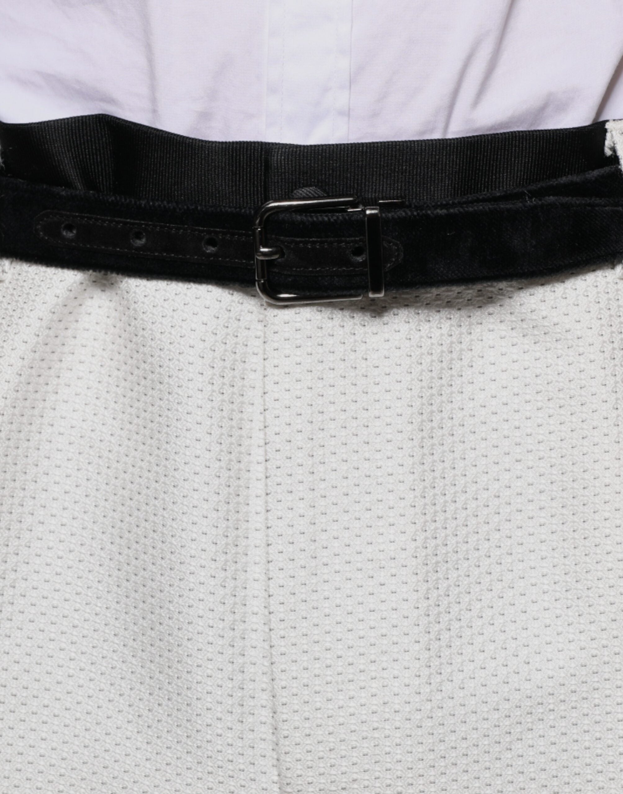 Pantalones de vestir formales de poliéster blancos de Dolce & Gabbana-5