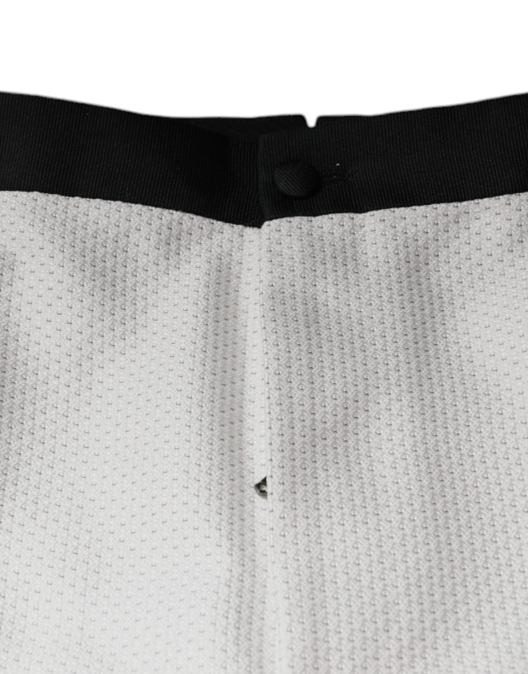 Pantalones de vestir formales de poliéster blancos de Dolce & Gabbana-6