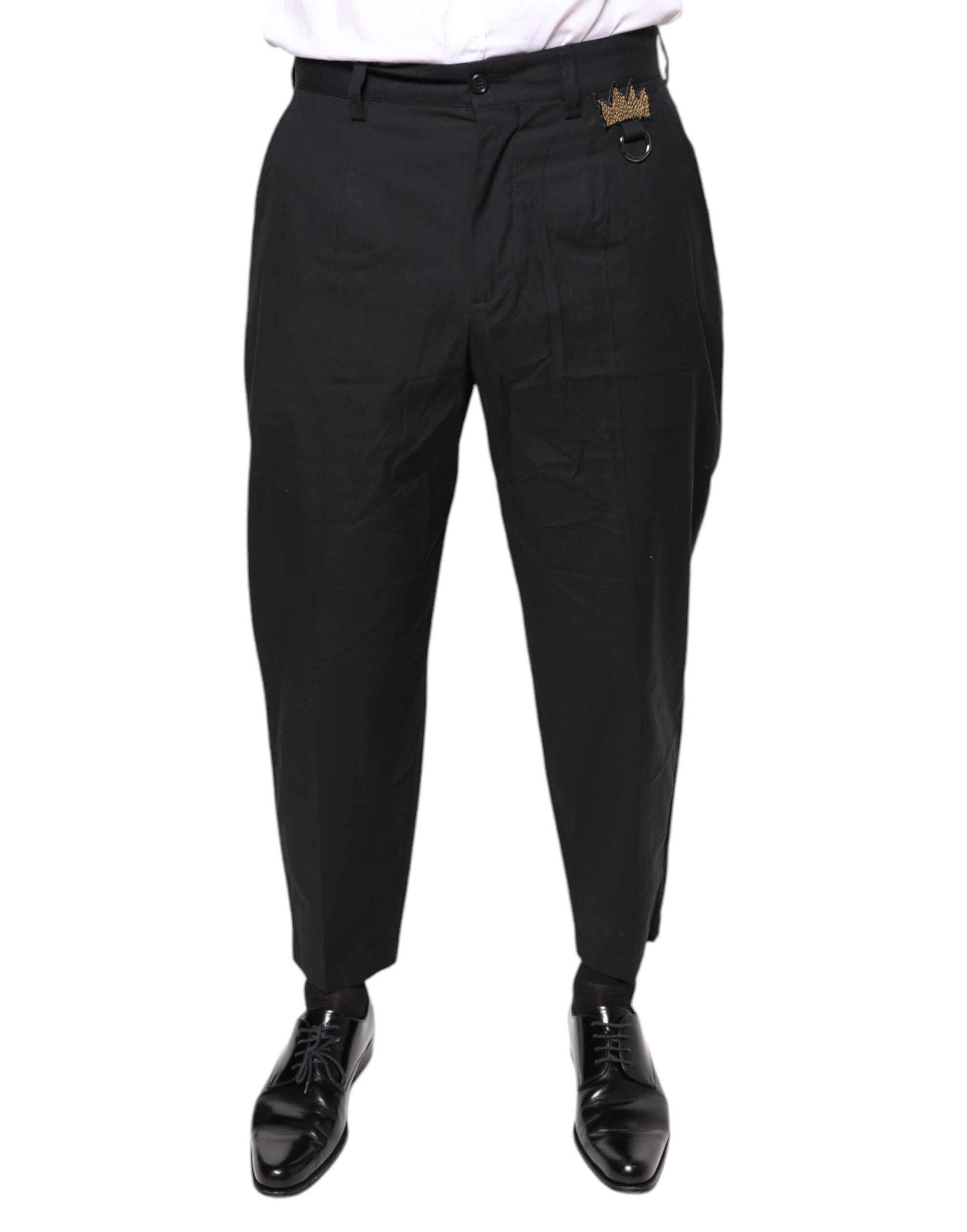 Dolce & Gabbana Black Crown Cotton Dress and Trousers-2