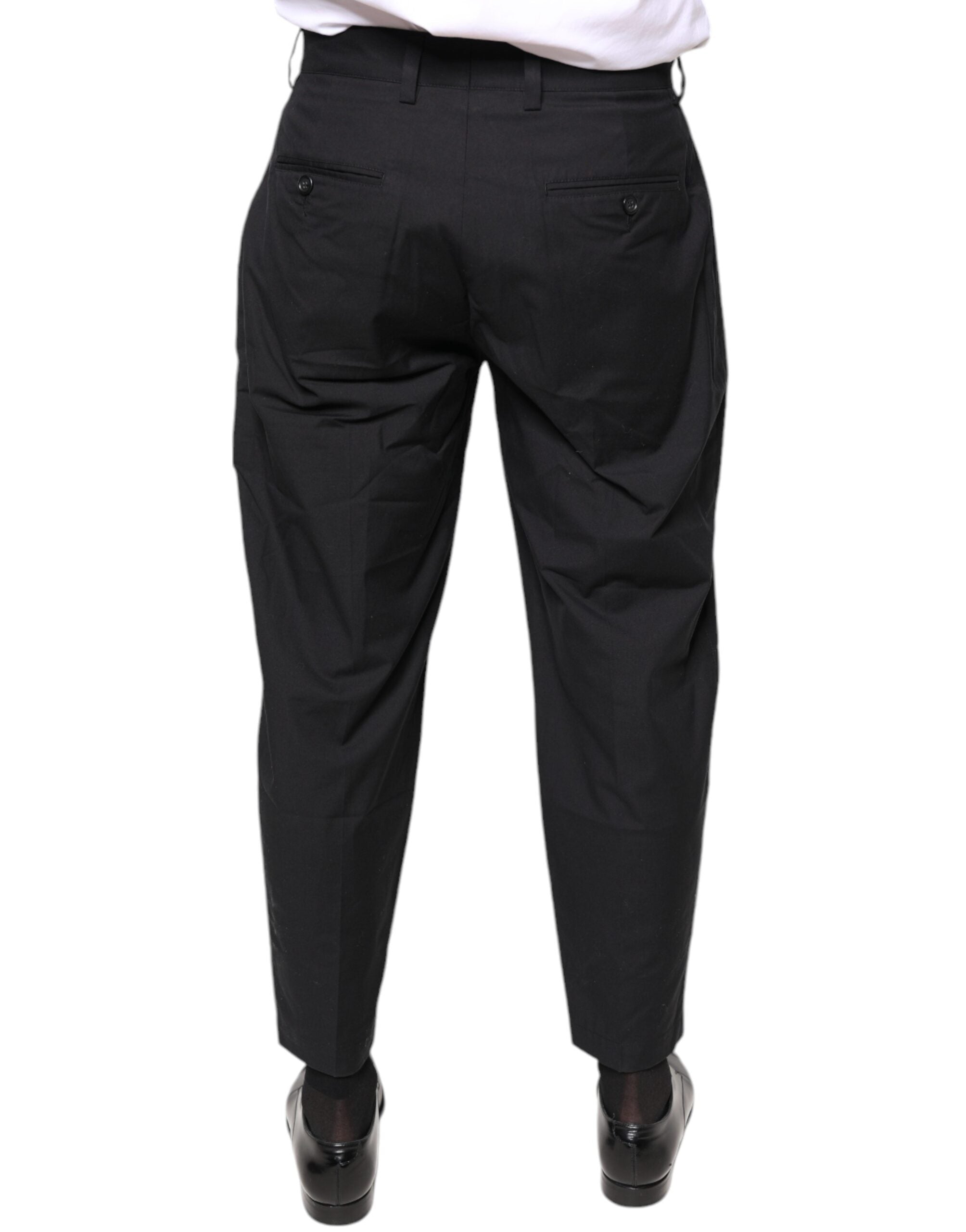 Dolce & Gabbana Black Crown Cotton Dress and Trousers-4