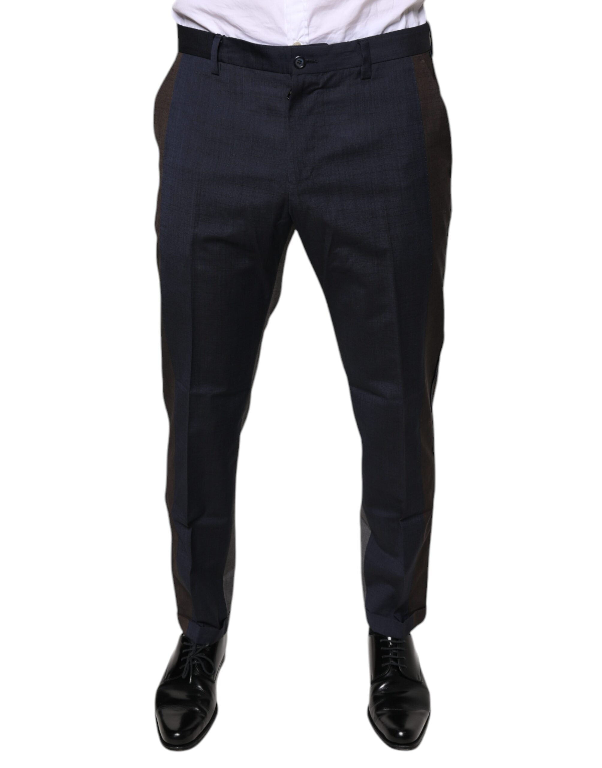 Dolce & Gabbana Schwarz Baumwolle Wolle Formal Dress Hose-1