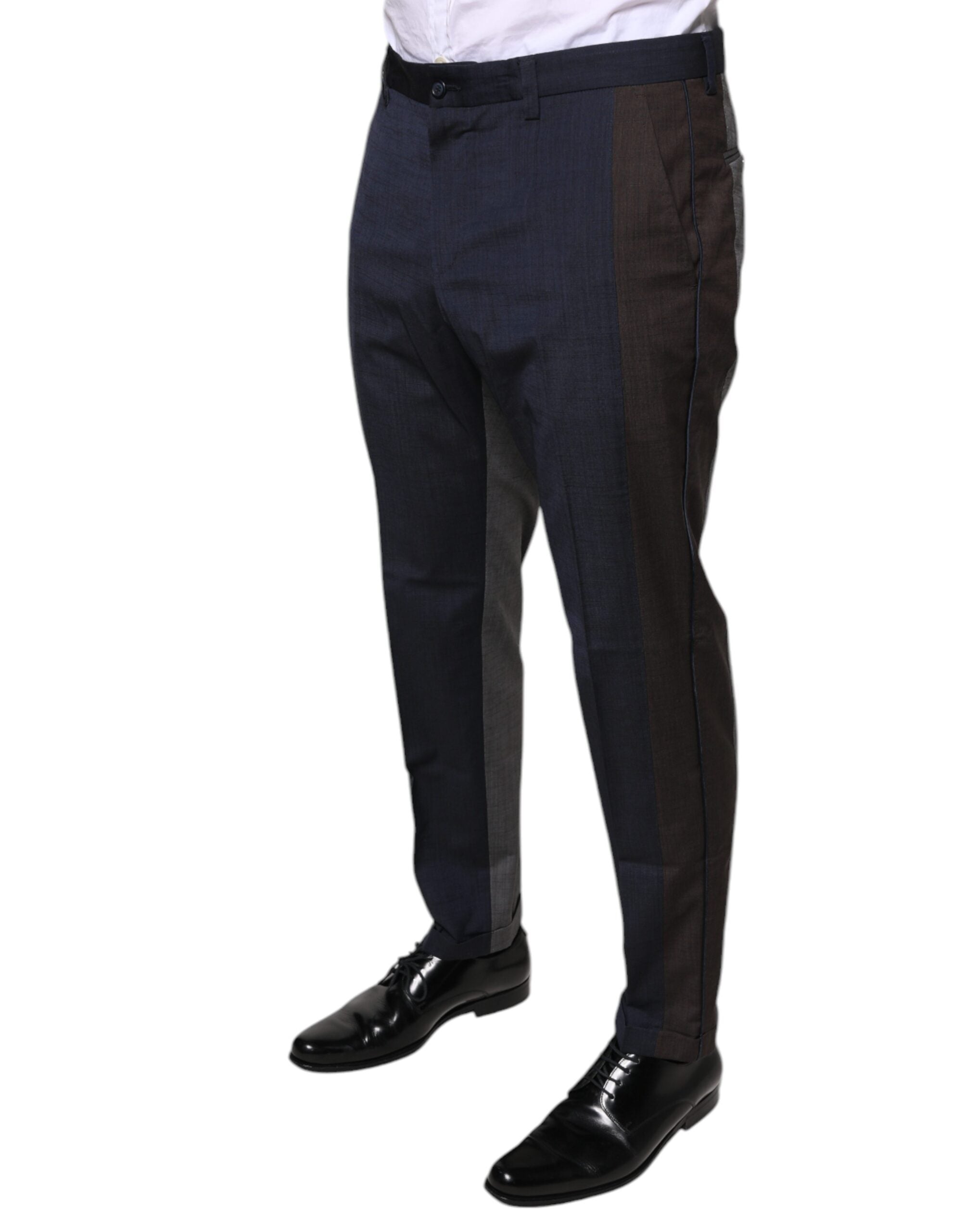 Dolce & Gabbana Schwarz Baumwolle Wolle Formal Dress Hose-3
