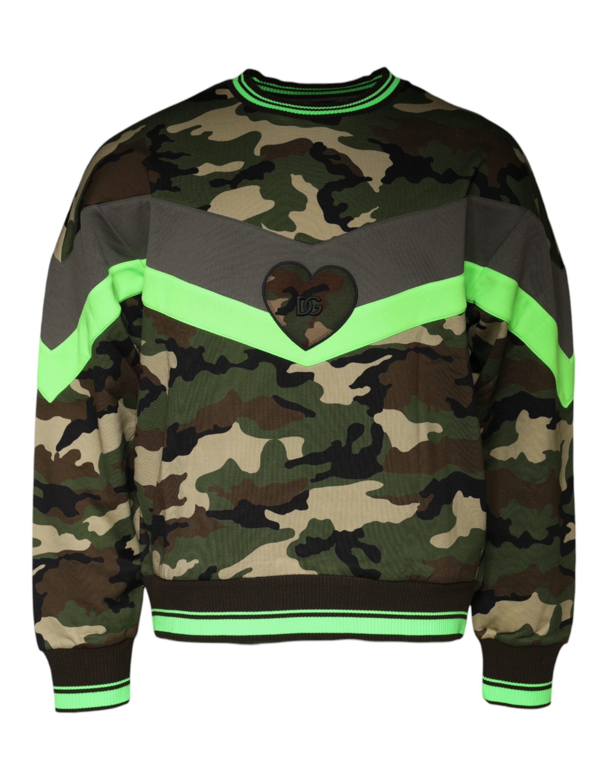 Dolce & Gabbana Multicolor Camouflage Sweatshirt Pullover-1