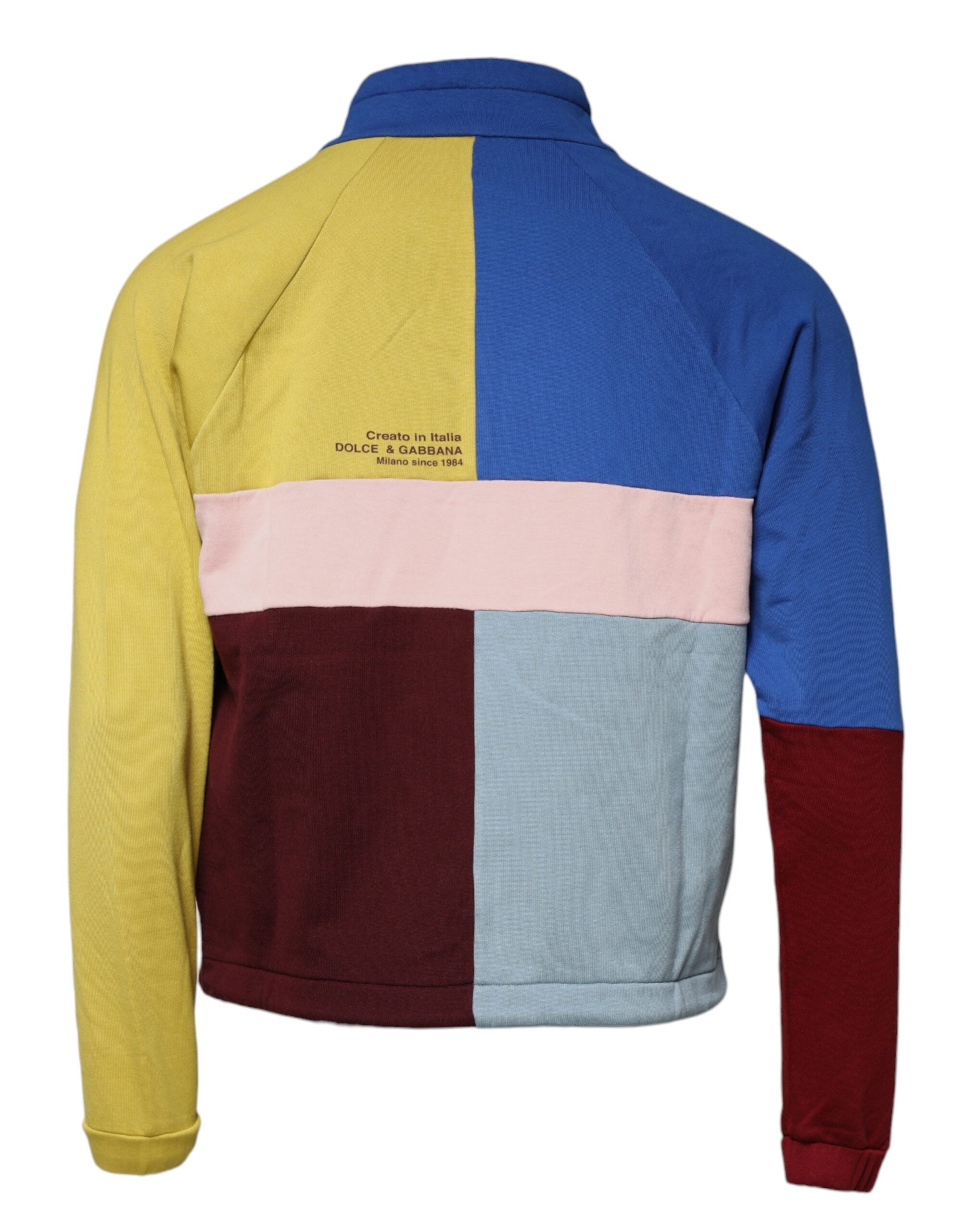 Dolce & Gabbana Multicolor Patchwork Männer Sweatshirt Pullover-5