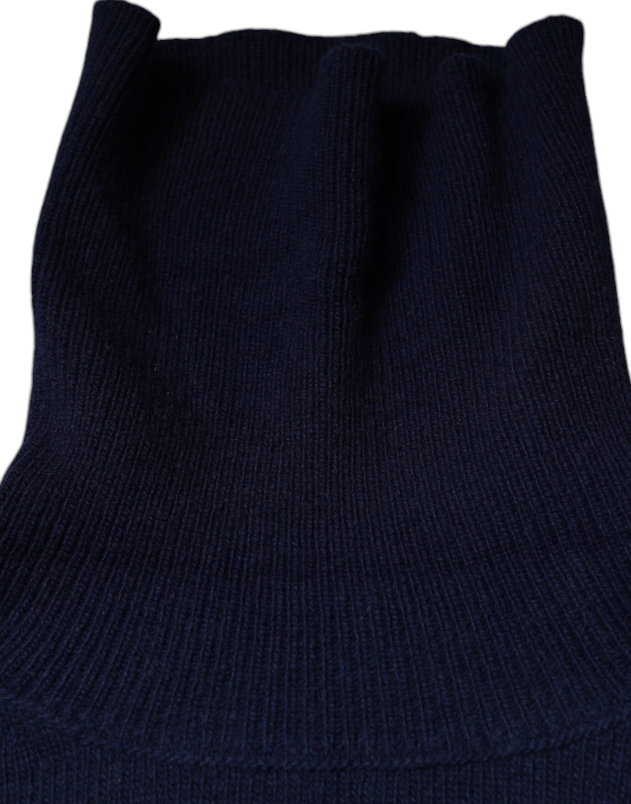 Dolce & Gabbana Blauer Wollstrick-Rollkragenpullover-6