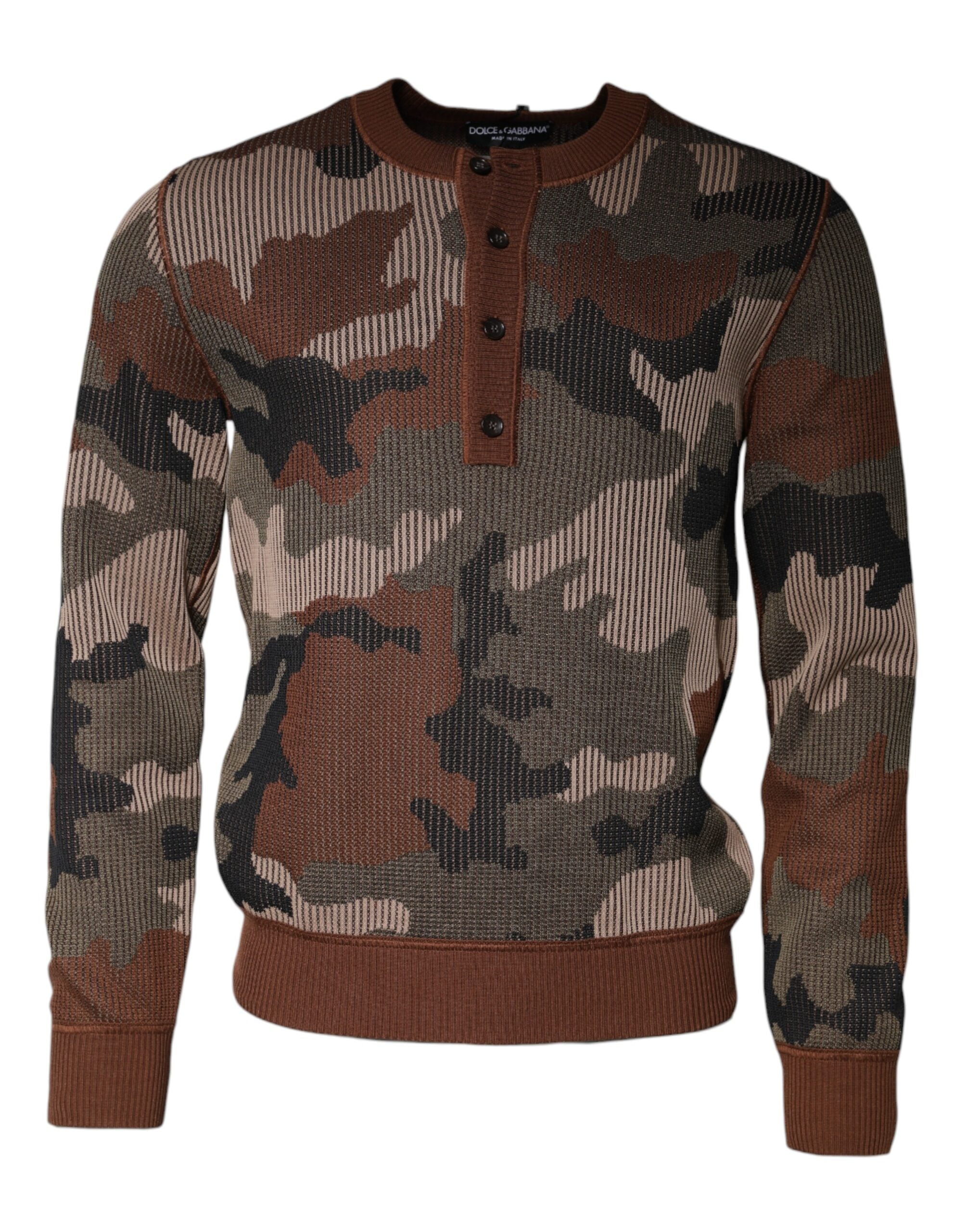Dolce & Gabbana Multicolor Camouflage Herren Pullover Pullover-2