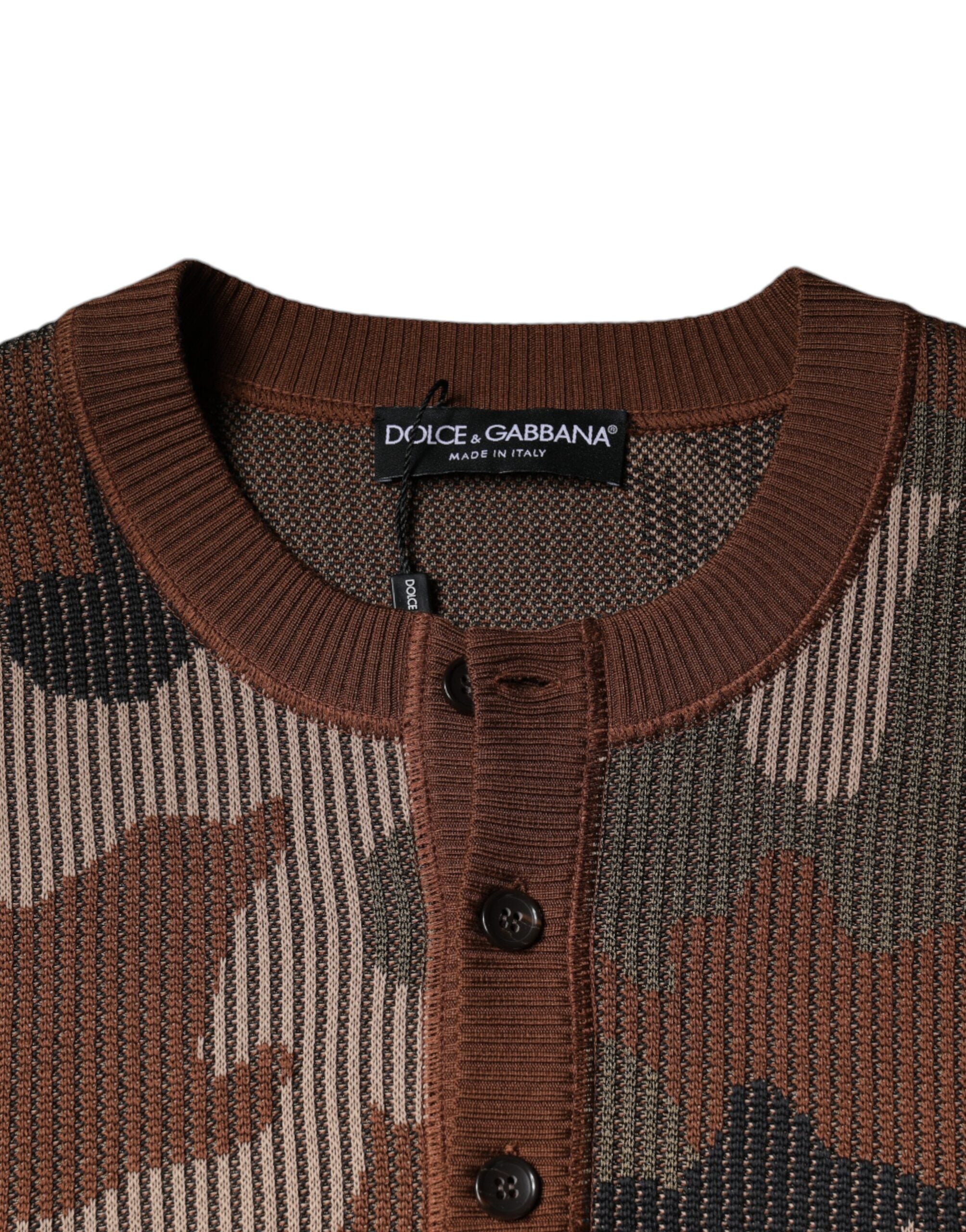 Dolce & Gabbana Multicolor Camouflage Herren Pullover Pullover-6