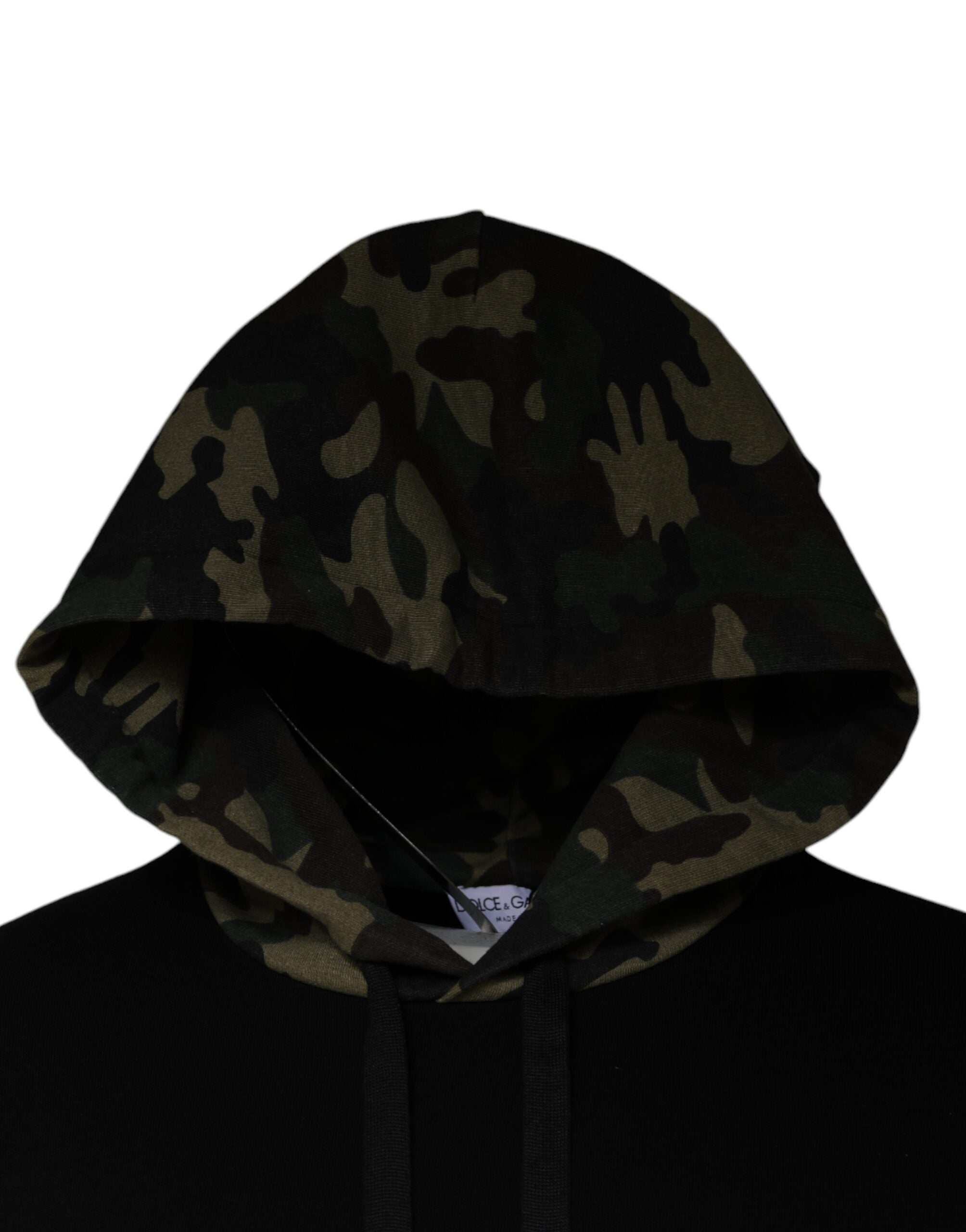 Sudadera con capucha y estampado de camuflaje negro de Dolce & Gabbana-3