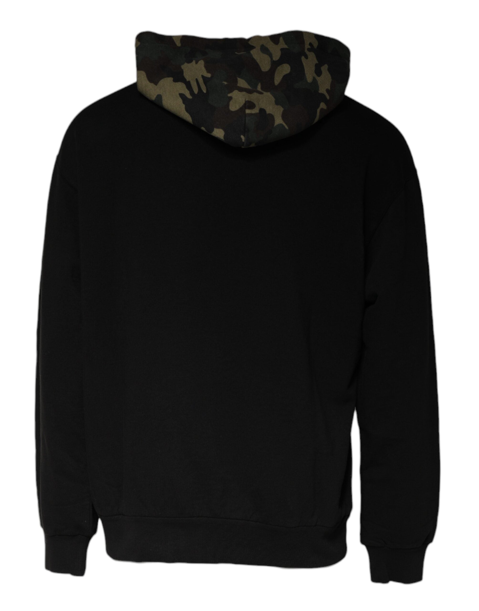 Sudadera con capucha y estampado de camuflaje negro de Dolce & Gabbana-5