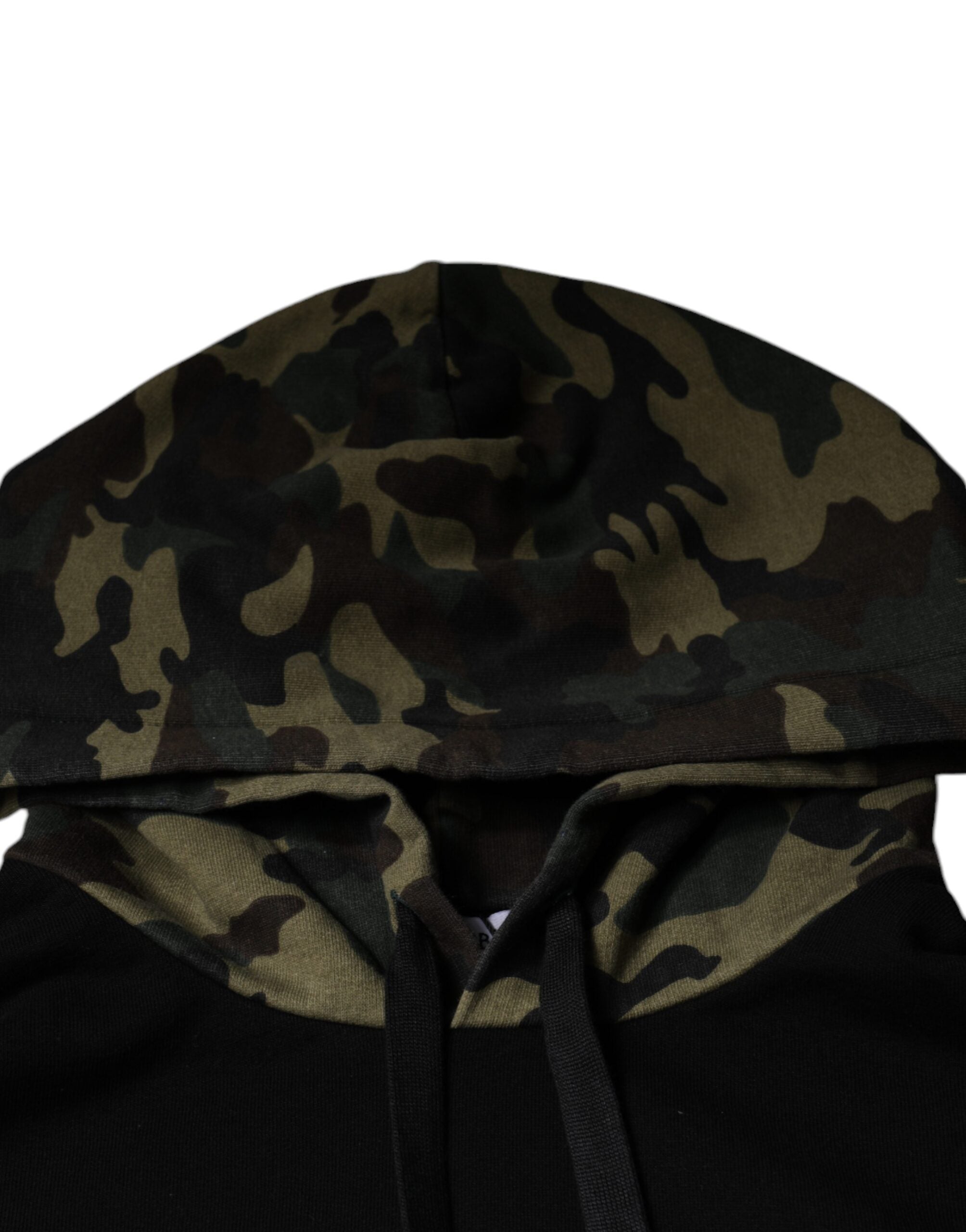 Dolce & Gabbana Black Camouflage Hooded Sweatshirt-6