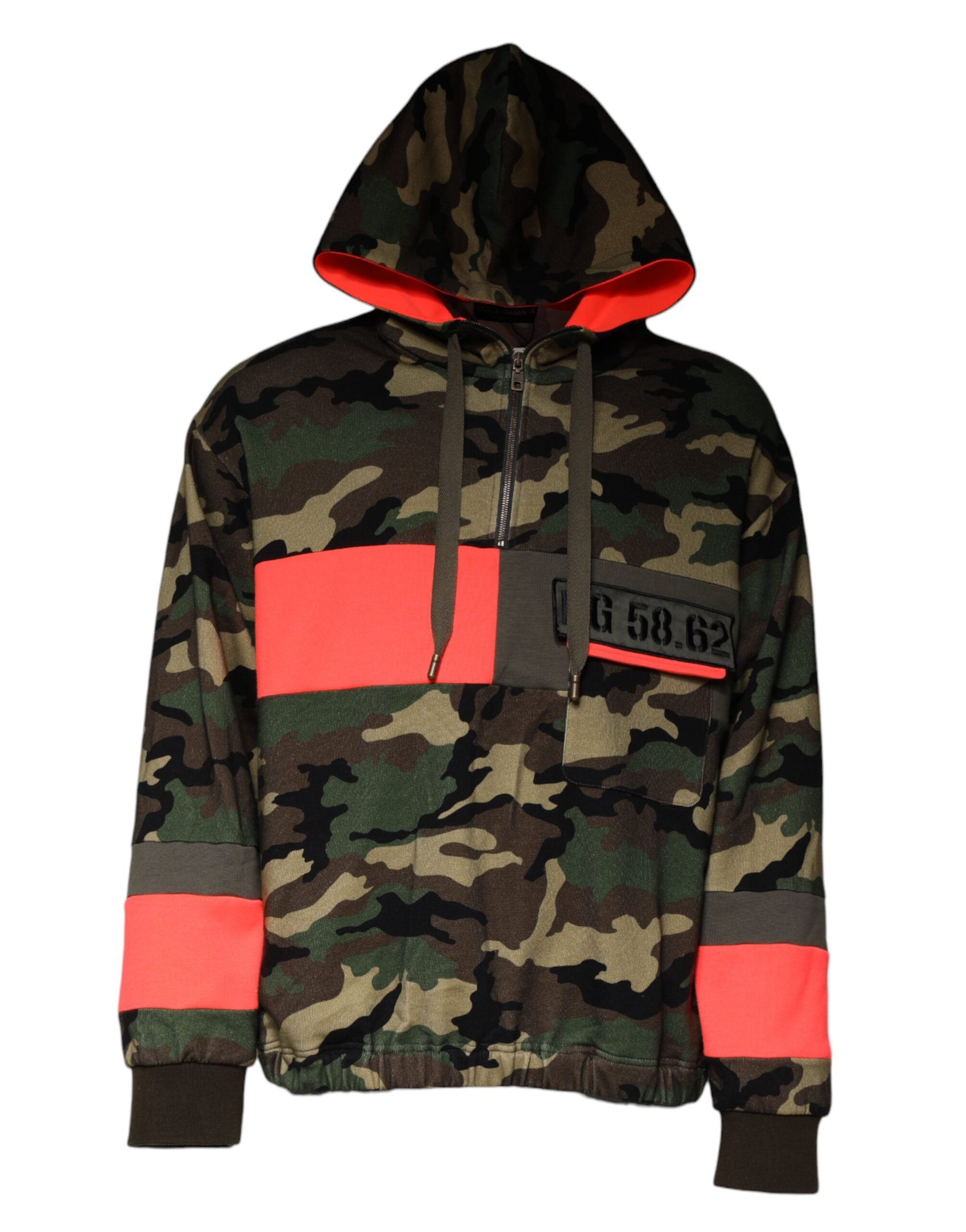 Dolce & Gabbana Multicolor Camouflage Hooded Herren Sweatshirt Pullover-1