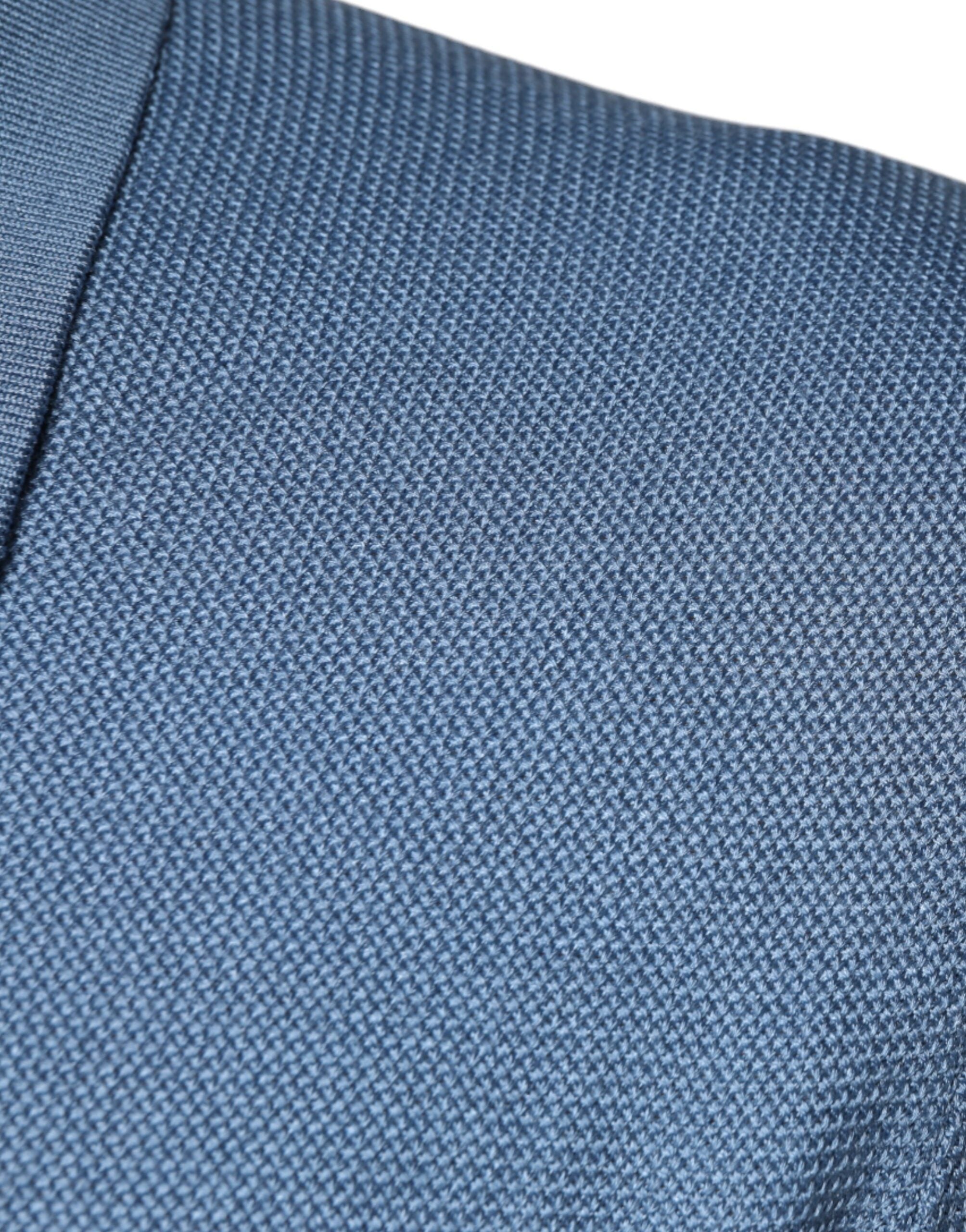 Dolce & Gabbana sky blue sweater with silk collar for men-6