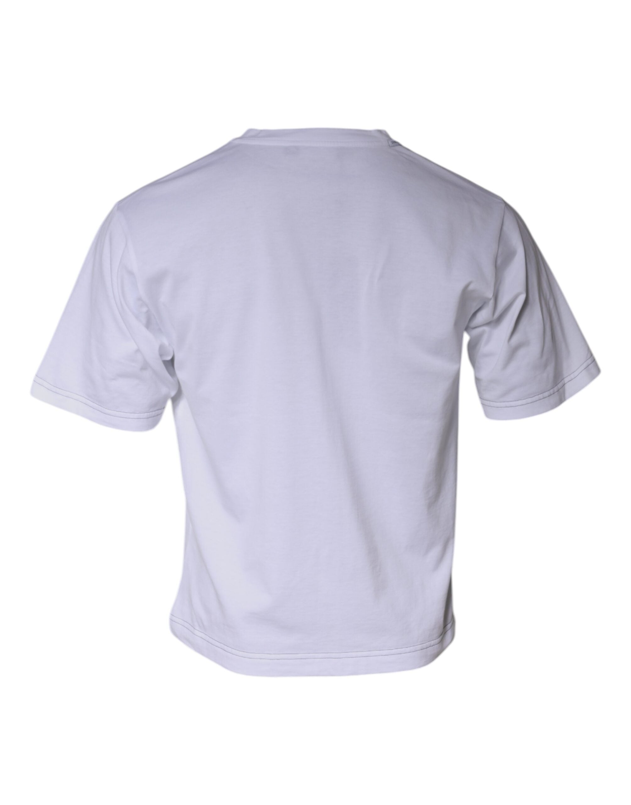 Dolce & Gabbana White DG Logo Cotton Short Sleeve T-Shirt-2