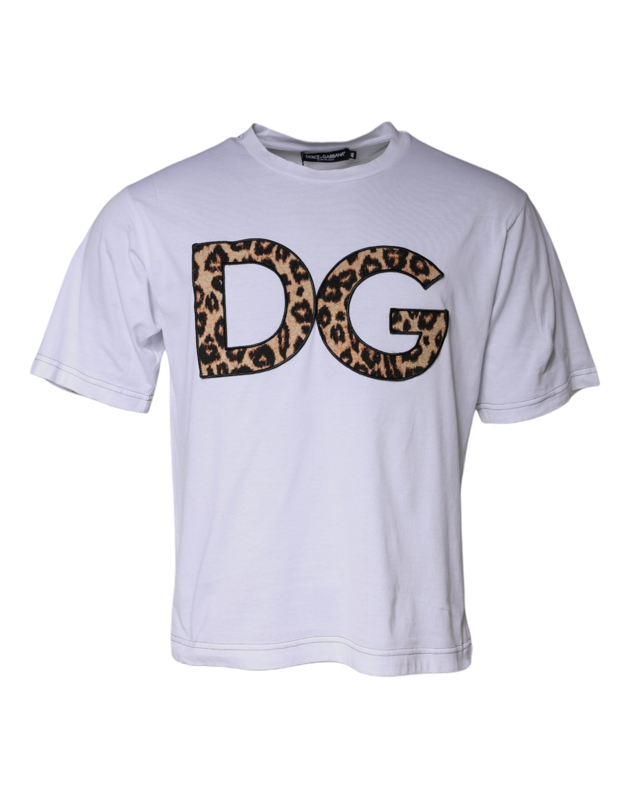 Dolce & Gabbana White DG Logo Cotton Short Sleeve T-Shirt