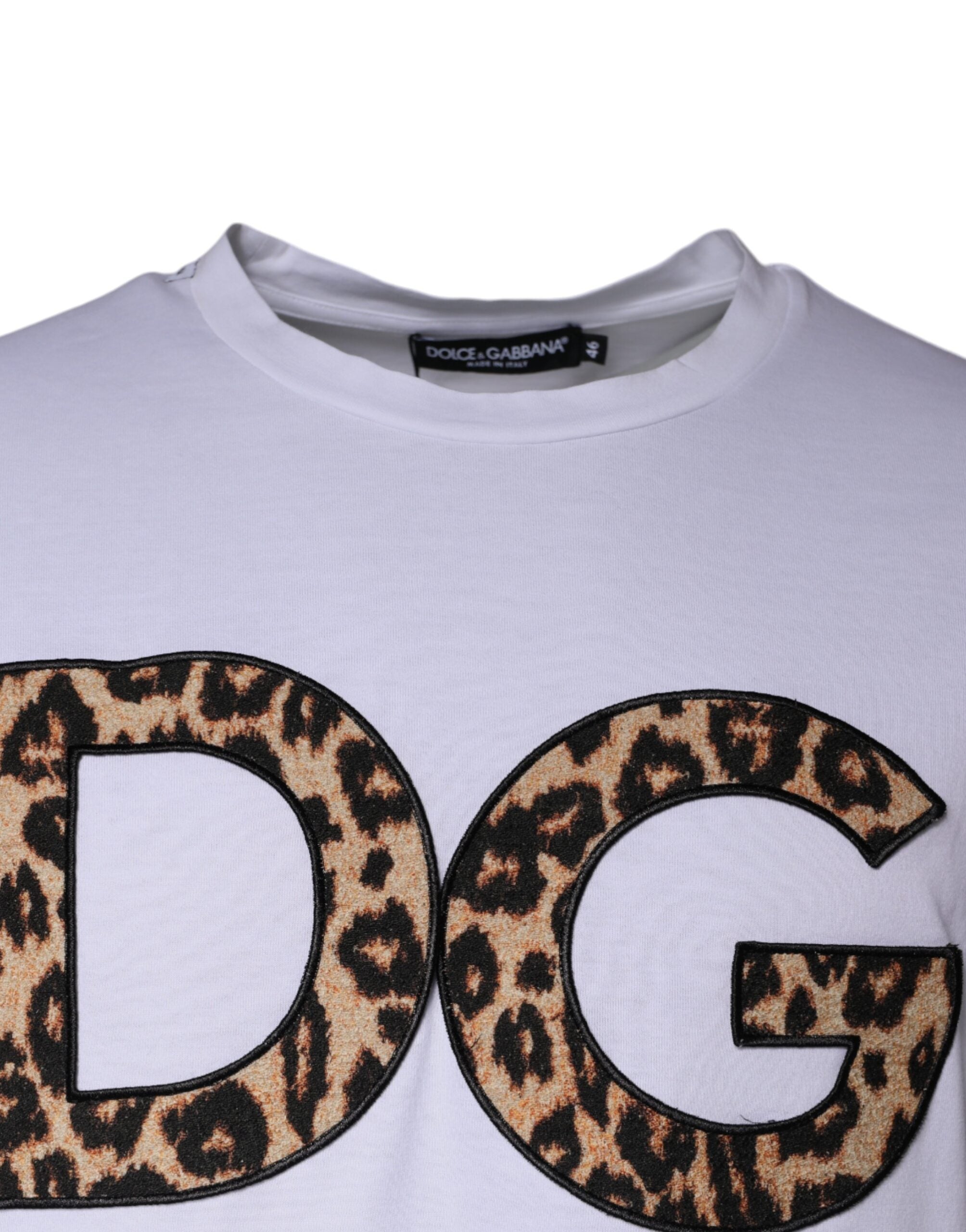 Dolce & Gabbana White DG Logo Cotton Short Sleeve T-Shirt-4