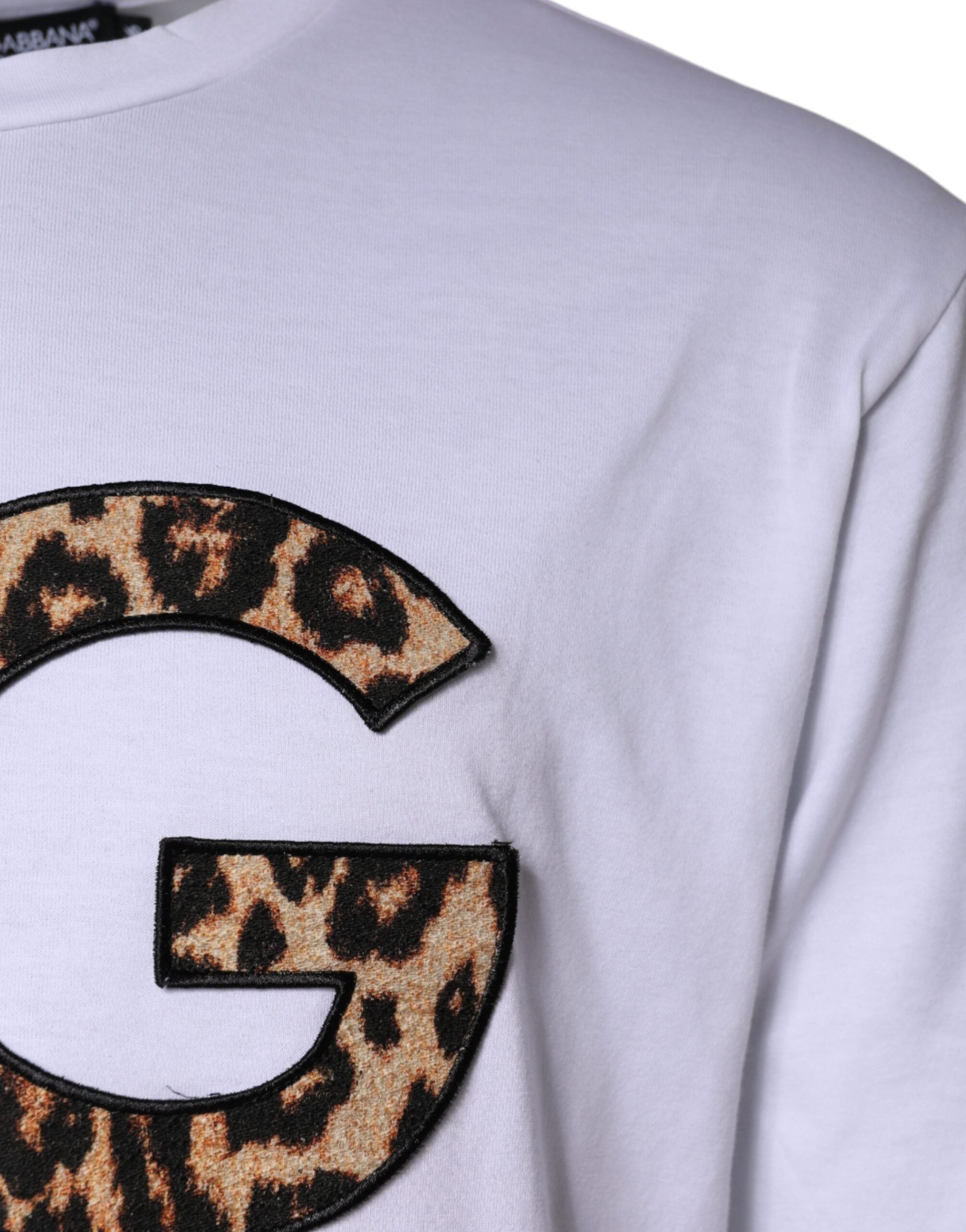 Dolce & Gabbana White DG Logo Cotton Short Sleeve T-Shirt-5