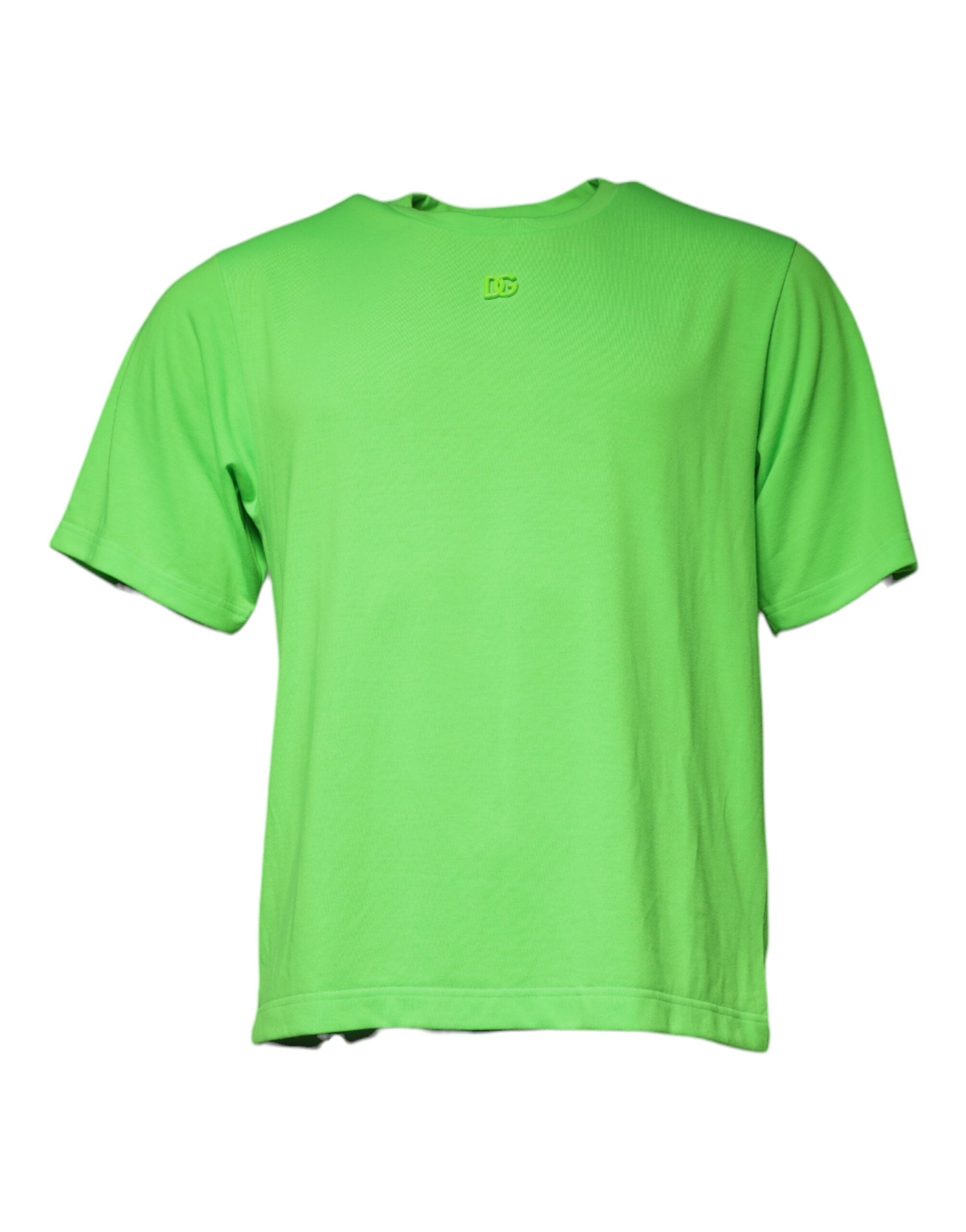 Dolce & Gabbana Green Logo Short-Sleeved Crew Neck T-Shirt-2