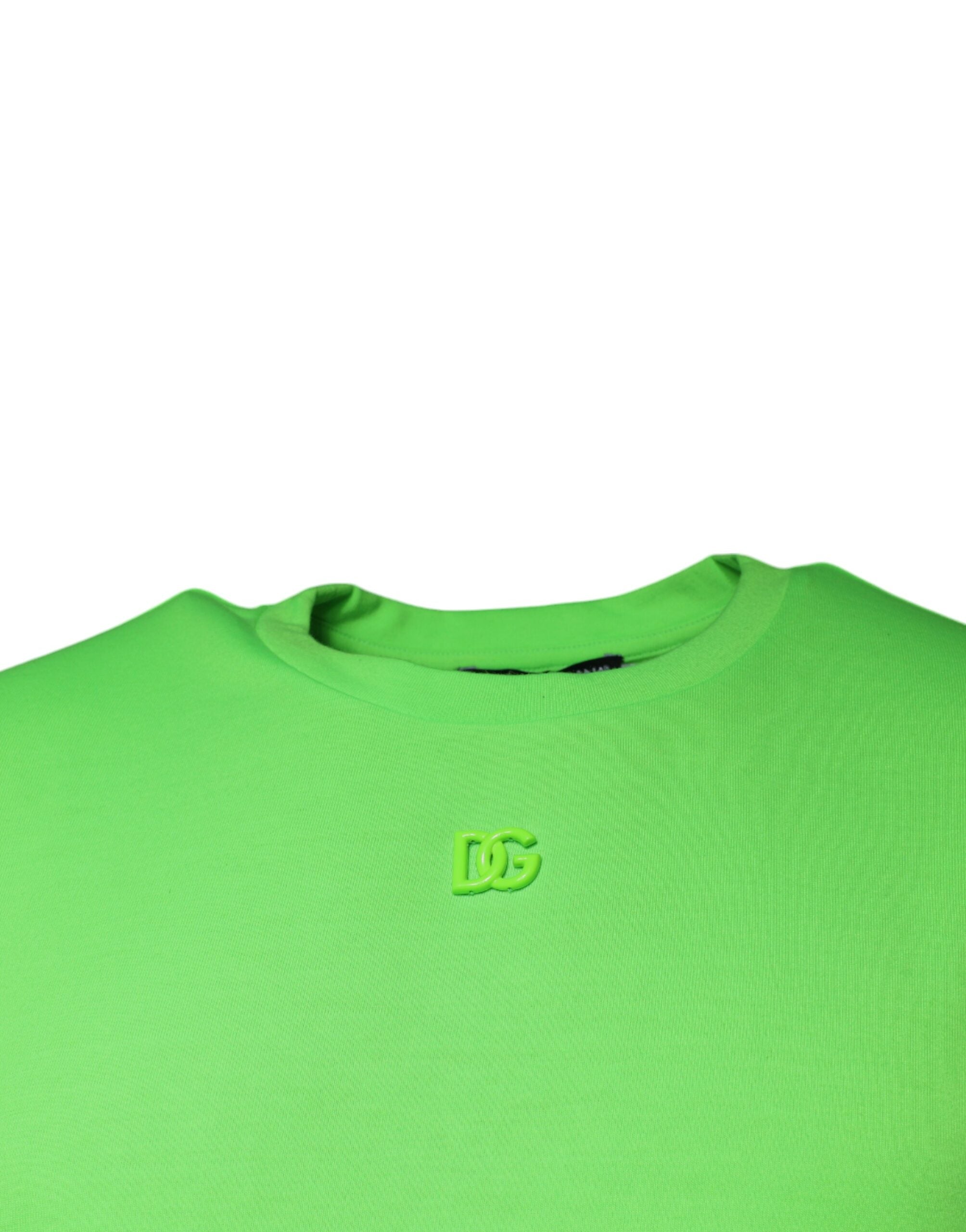 Dolce & Gabbana Green Logo Short-Sleeved Crew Neck T-Shirt-3