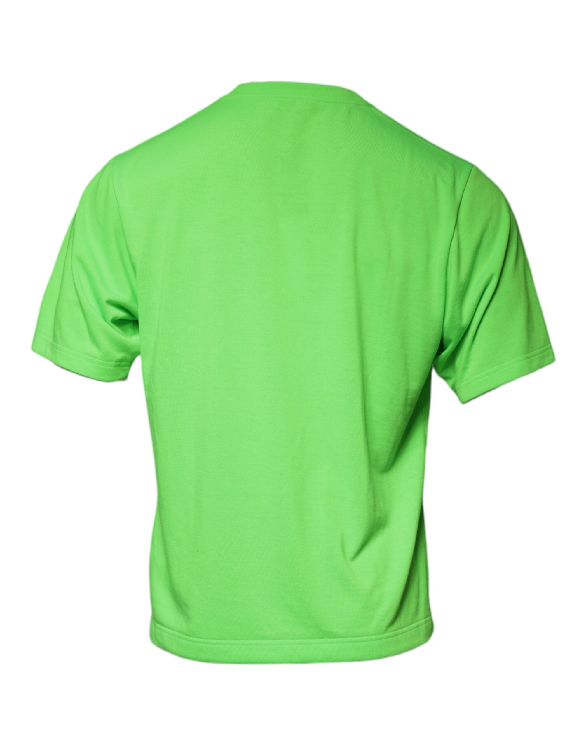 Dolce & Gabbana Green Logo Short-Sleeved Crew Neck T-Shirt-5