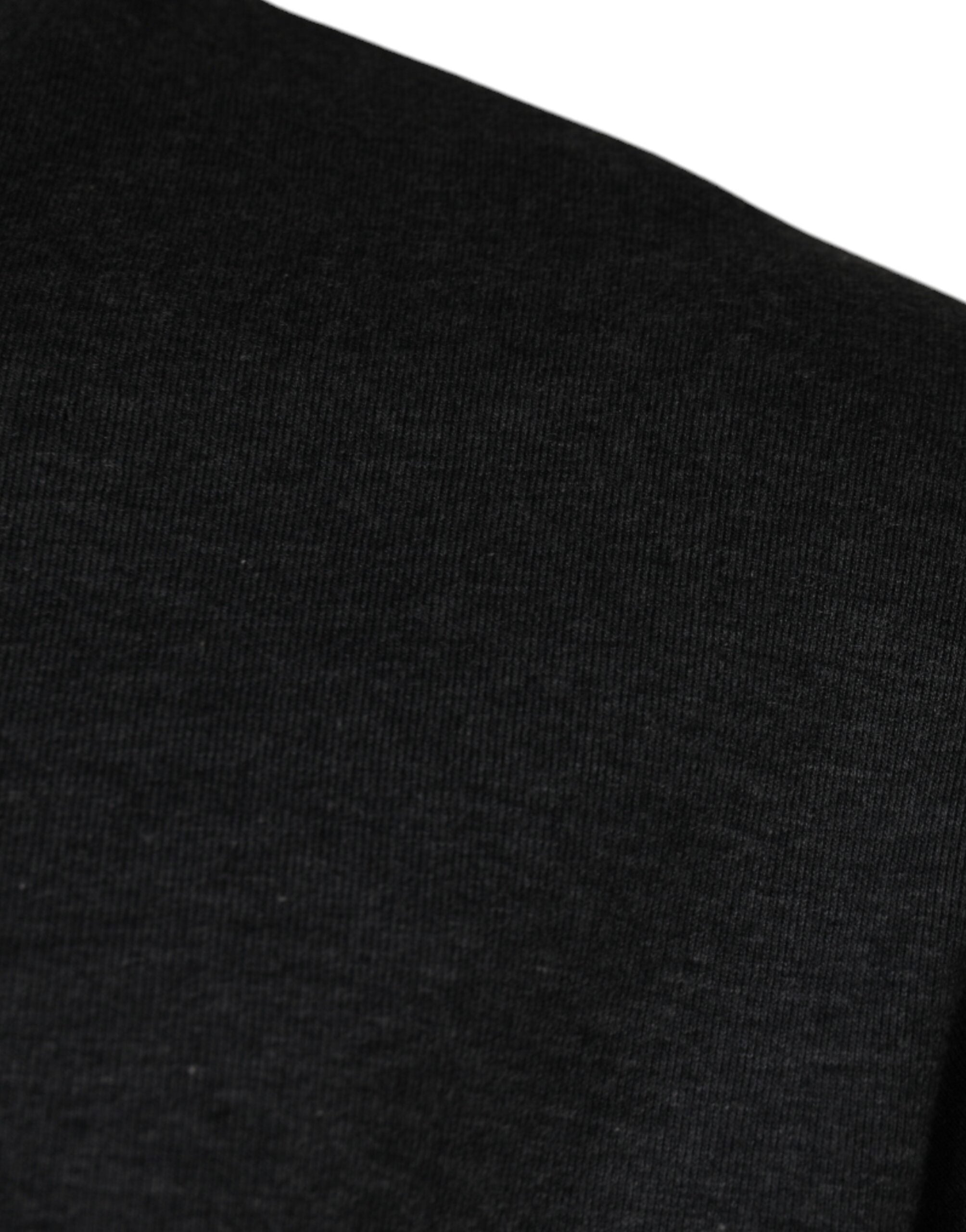 Camiseta gris oscuro de cuello redondo con estampado de camuflaje de Dolce & Gabbana-4