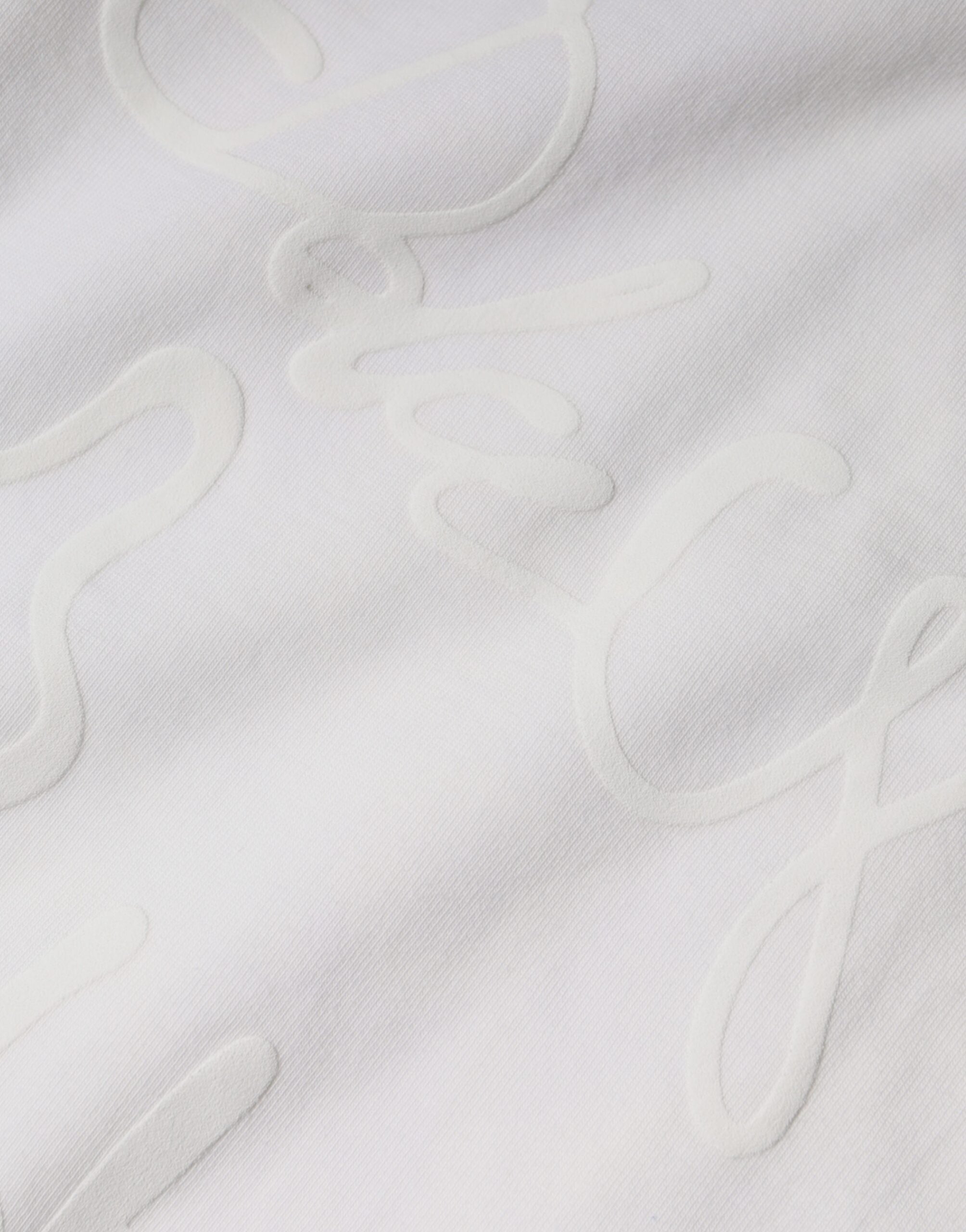 Dolce & Gabbana white T-shirt with round neck and logo print, made of cotton-6