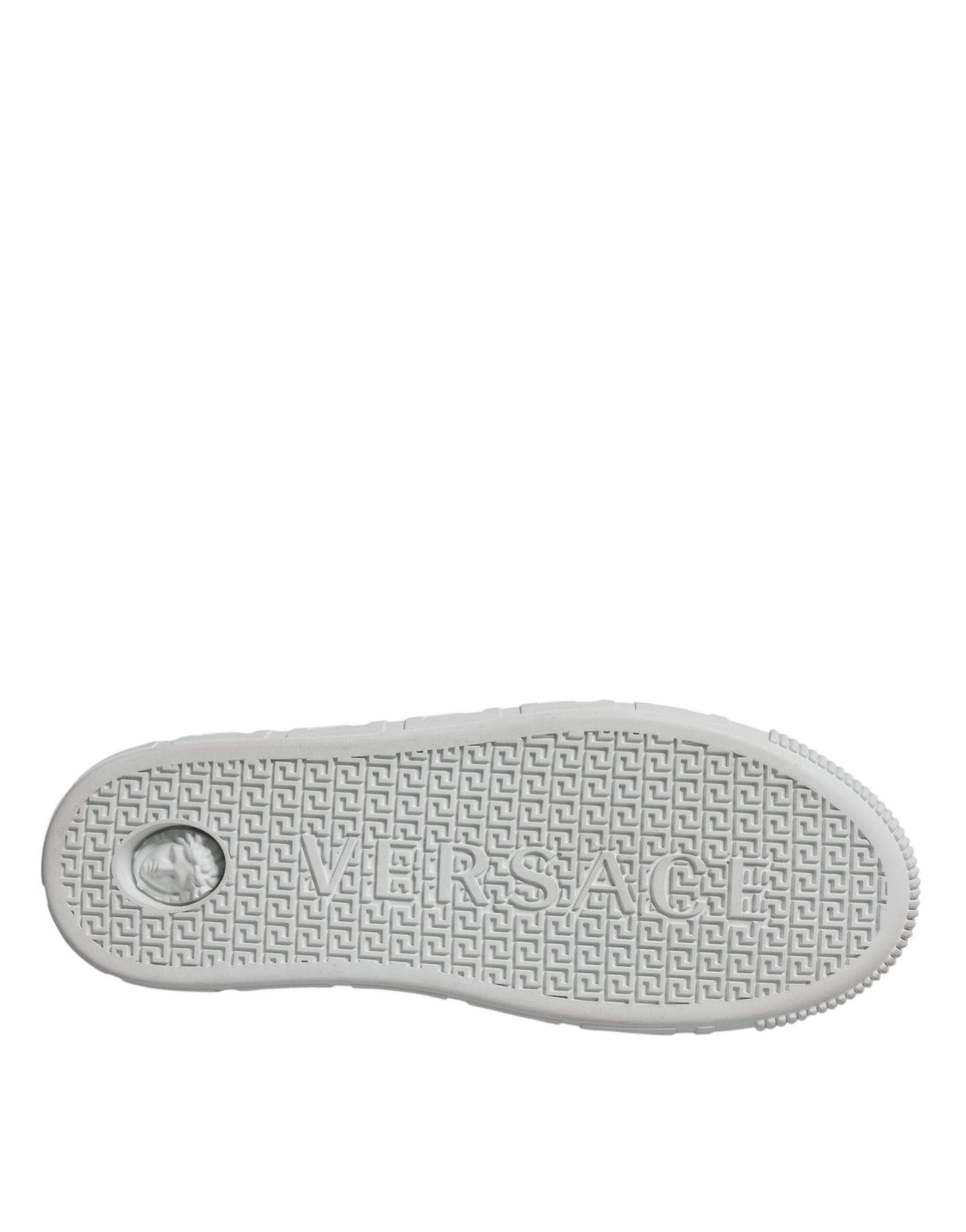 Versace White Pink Greca Print Platform Low Top Sneakers Shoes-7
