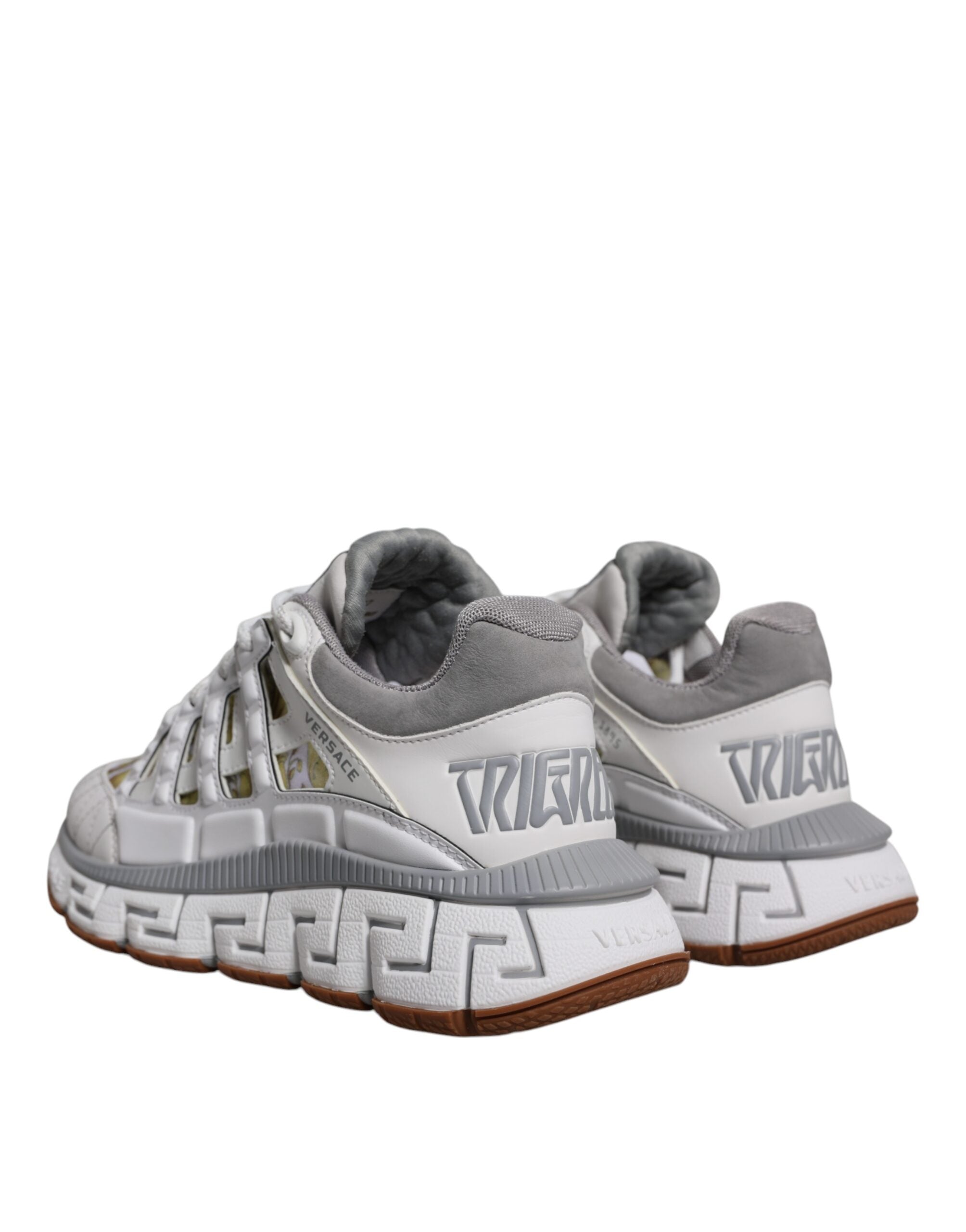 Versace White Trigreca Barocco Print Low Top Sneakers Shoes-4