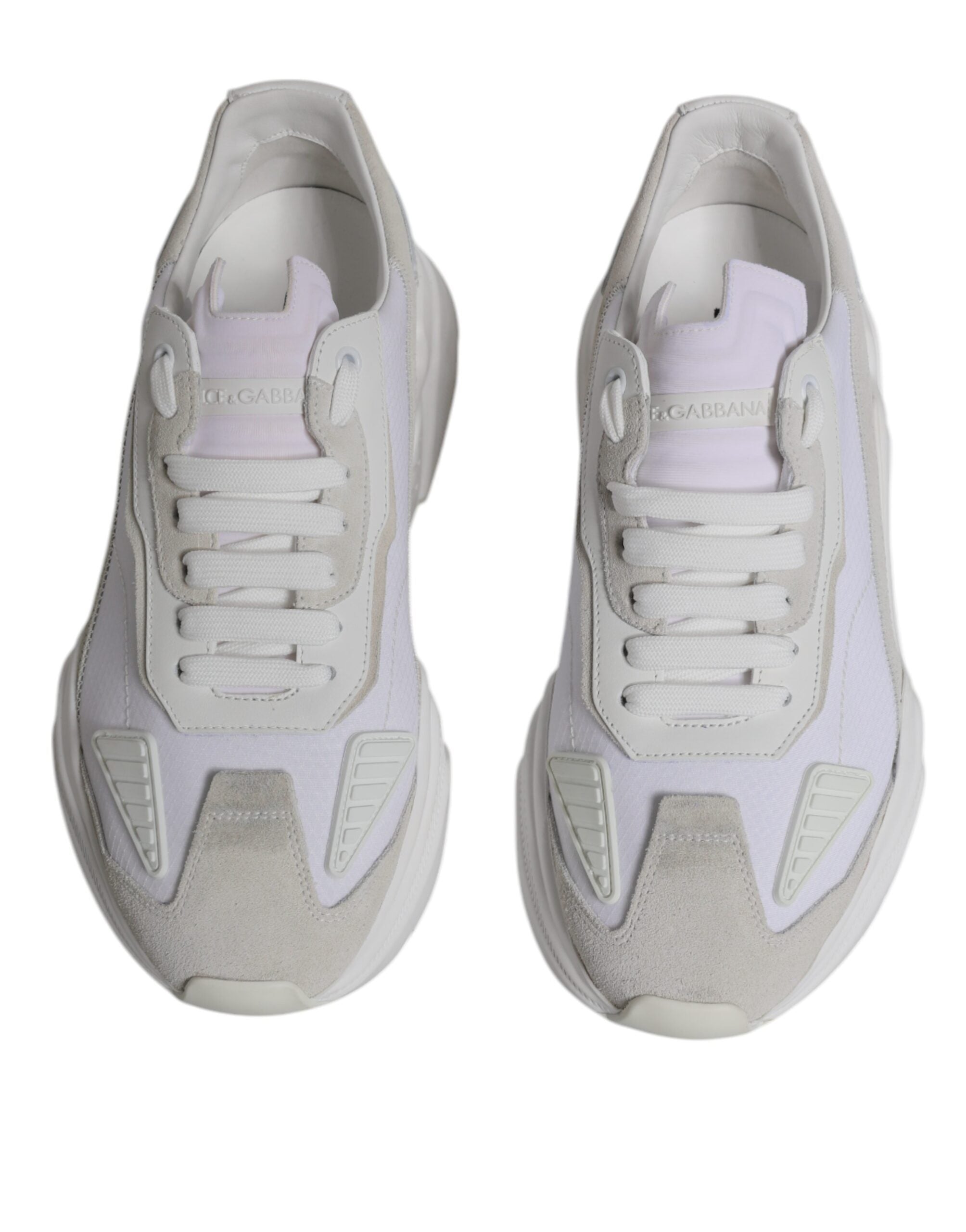 Dolce & Gabbana Weiß Leder Daymaster Low Top Turnschuhe Schuhe-3