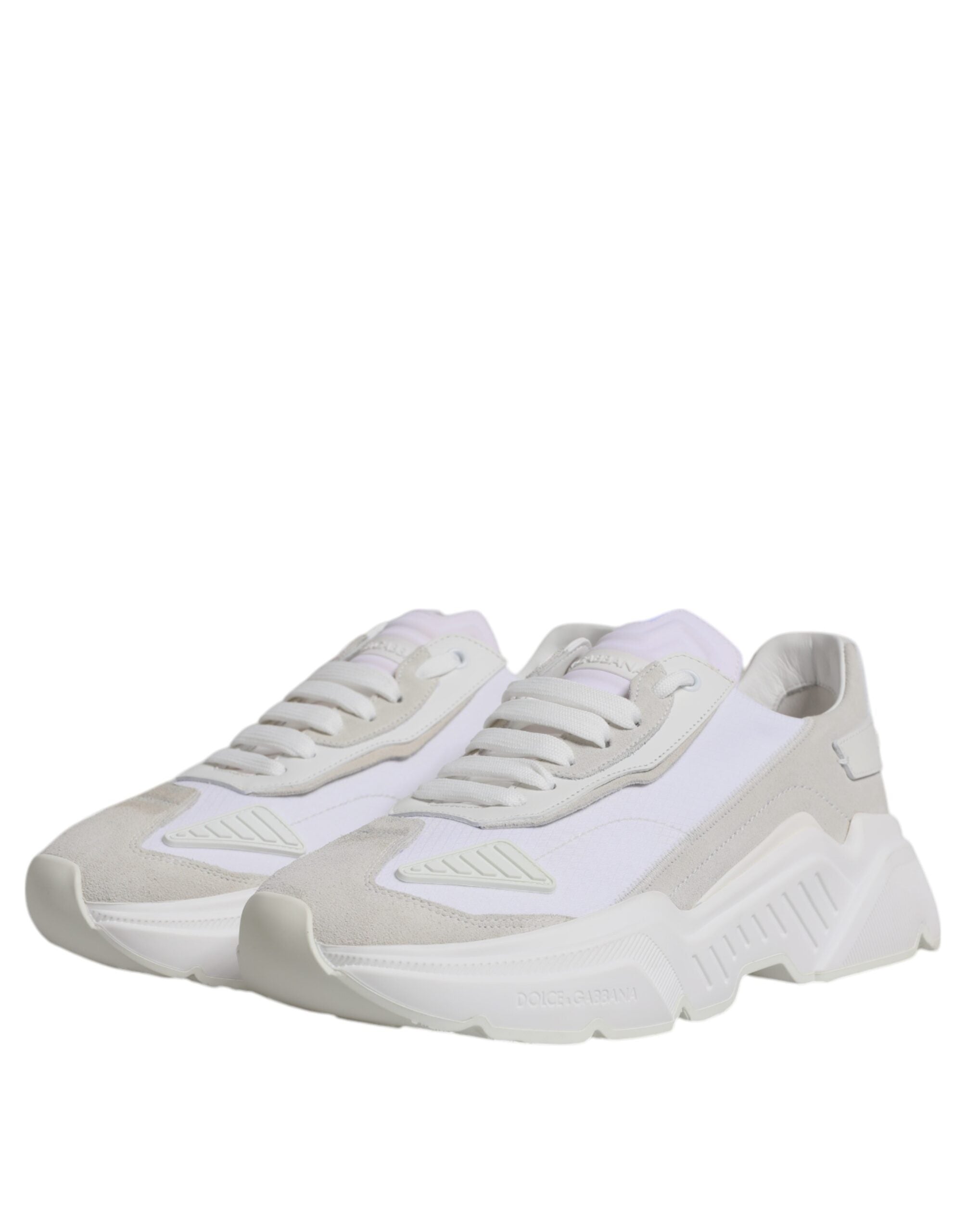 Dolce & Gabbana Weiß Leder Daymaster Low Top Turnschuhe Schuhe-4